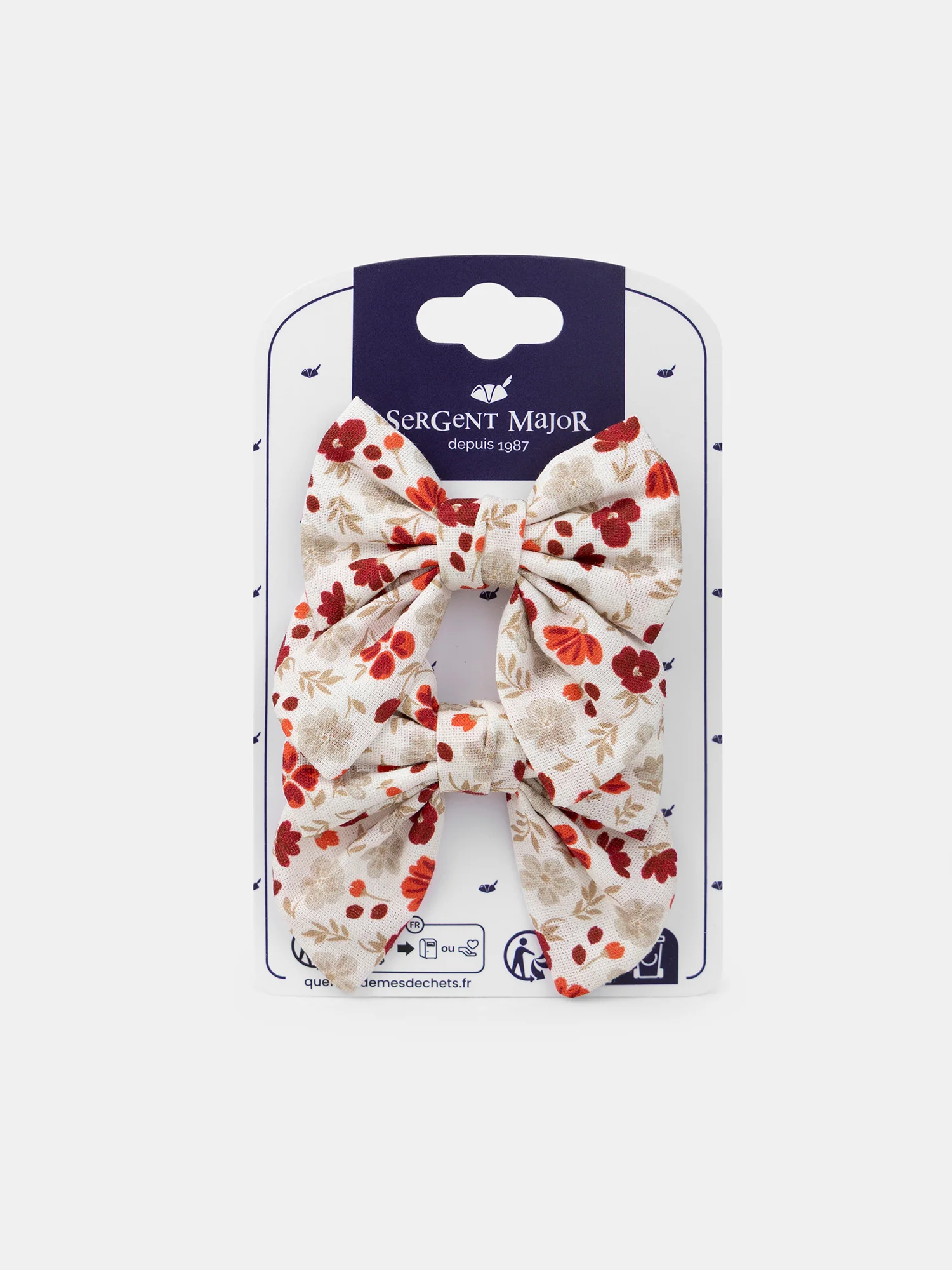 2 barrettes nœud papillon imprimé fleuri Fille - Image 4