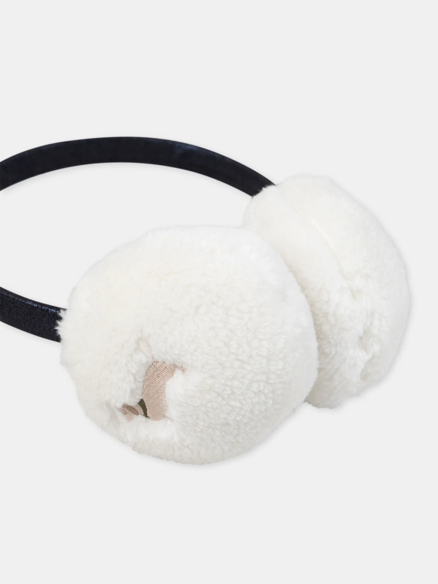 Cache oreilles blanc à broderie chien Fille - Image 2
