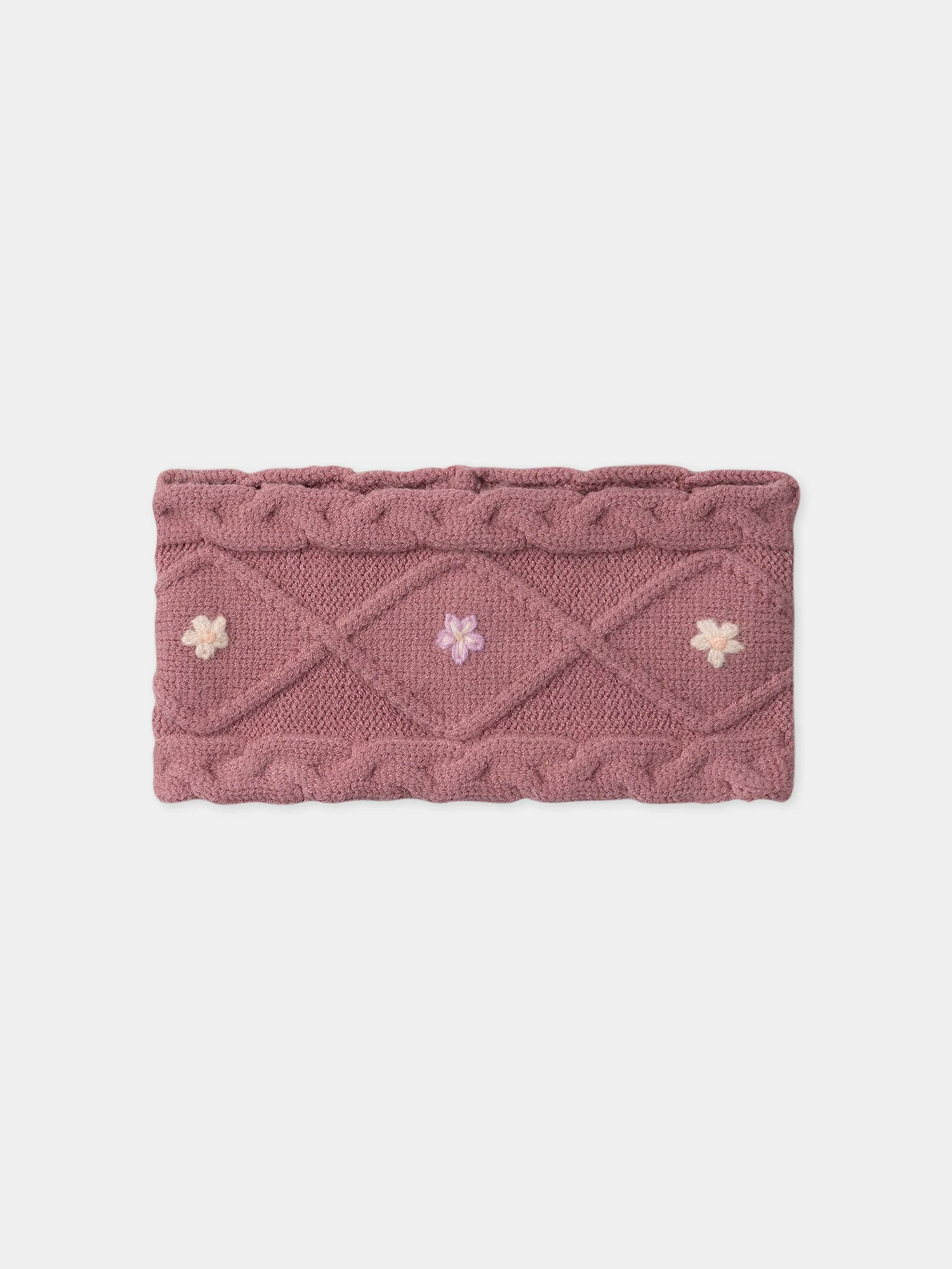 Bandeau mauve en maille
