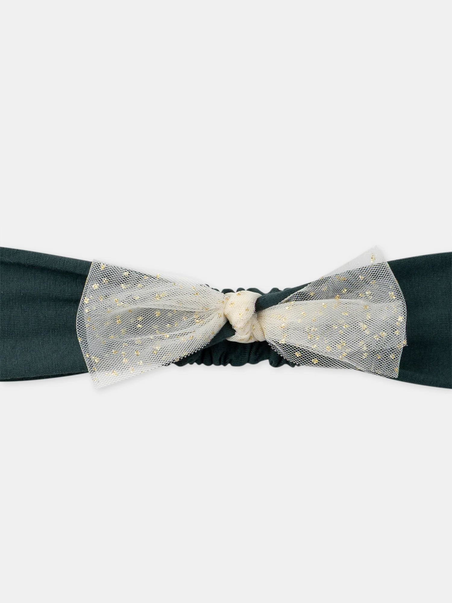 Bandeau NoĂ«l vert Ă nĆud BĂ©bĂ© Fille - Image 2