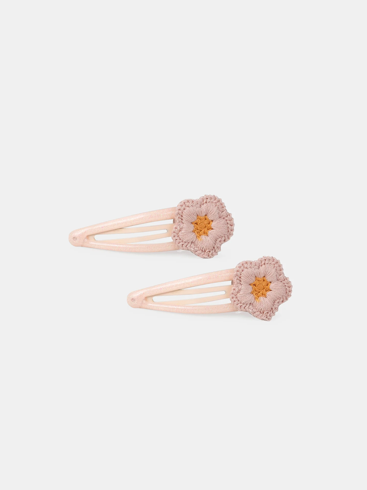 Barrettes fleurs en crochet