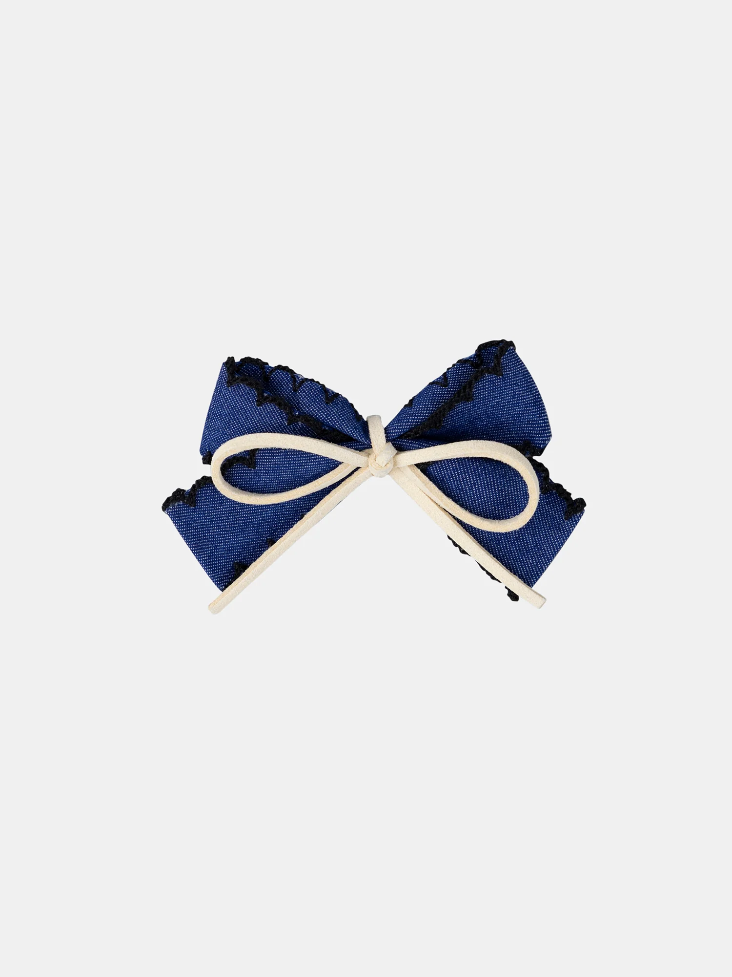 Barrettes noeuds denim - Image 2