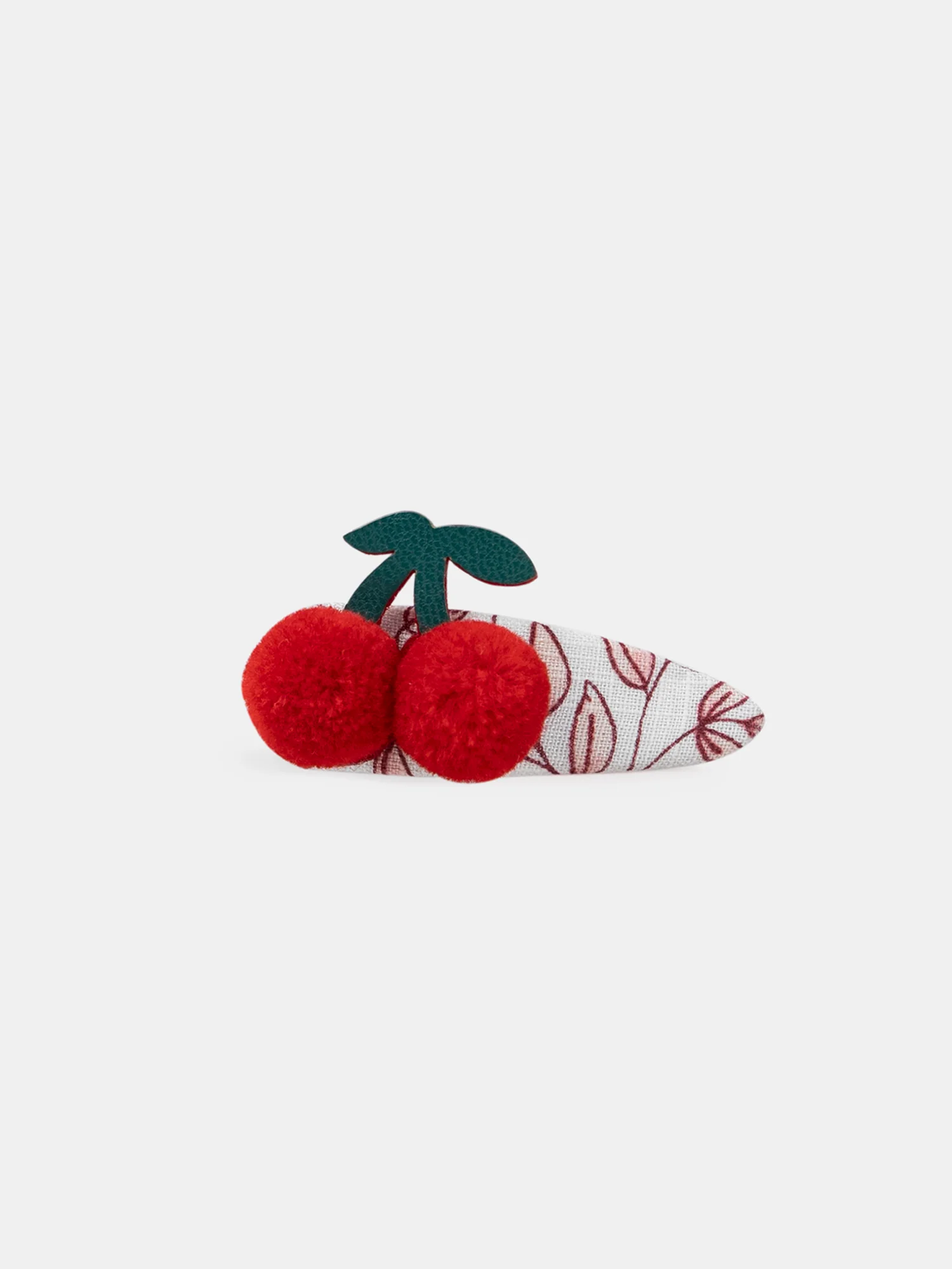 Barrettes pompons cerises - Image 2