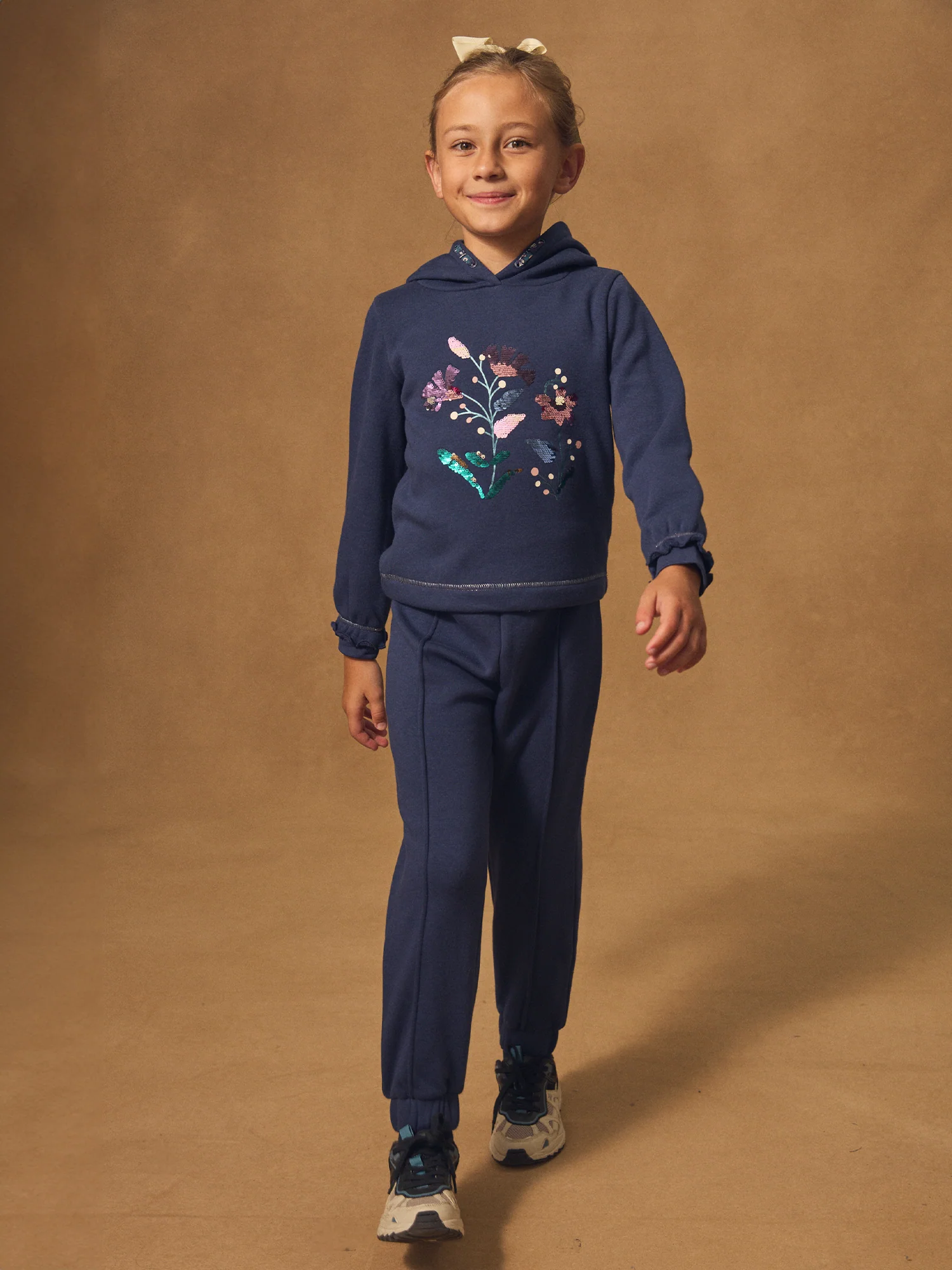 Jogging bleu marine Fille - Image 3