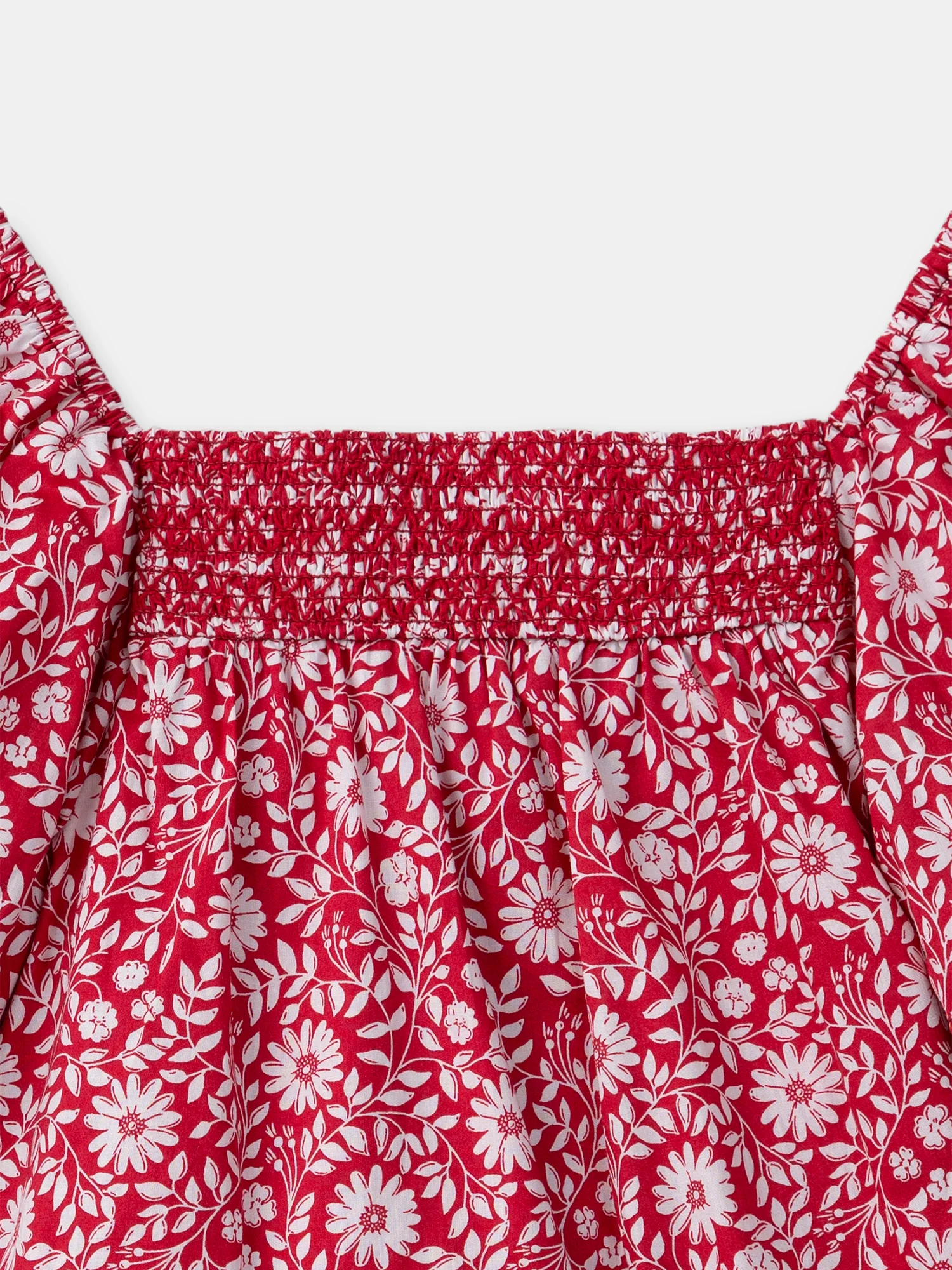 Blouse à smock fleurie manches ballons - Image 2