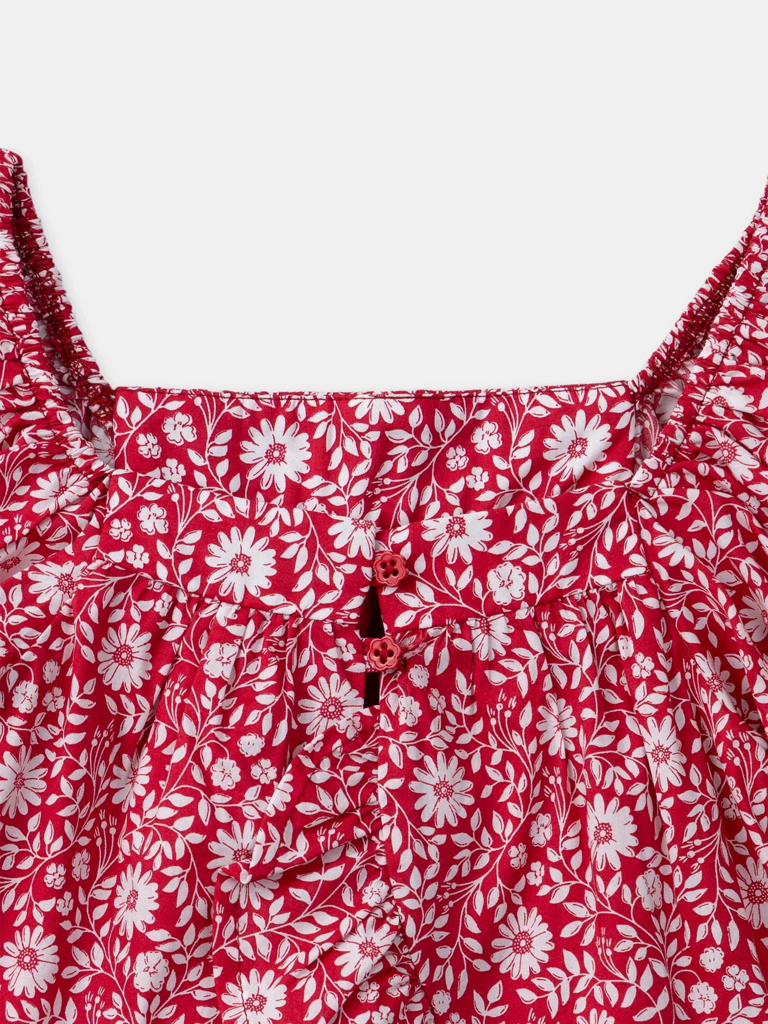 Blouse à smock fleurie manches ballons - Image 3