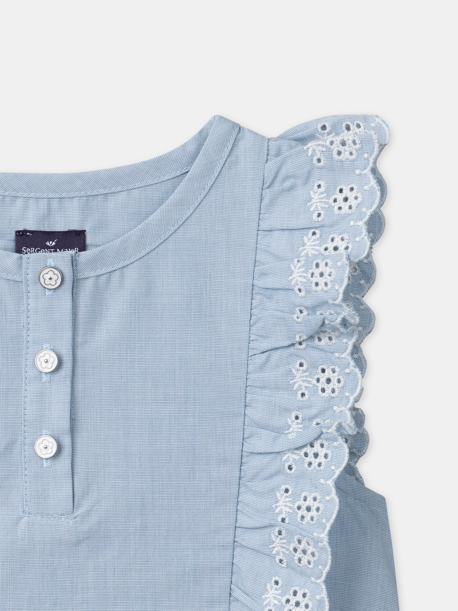 Blouse bleue à volants Fille - Image 6
