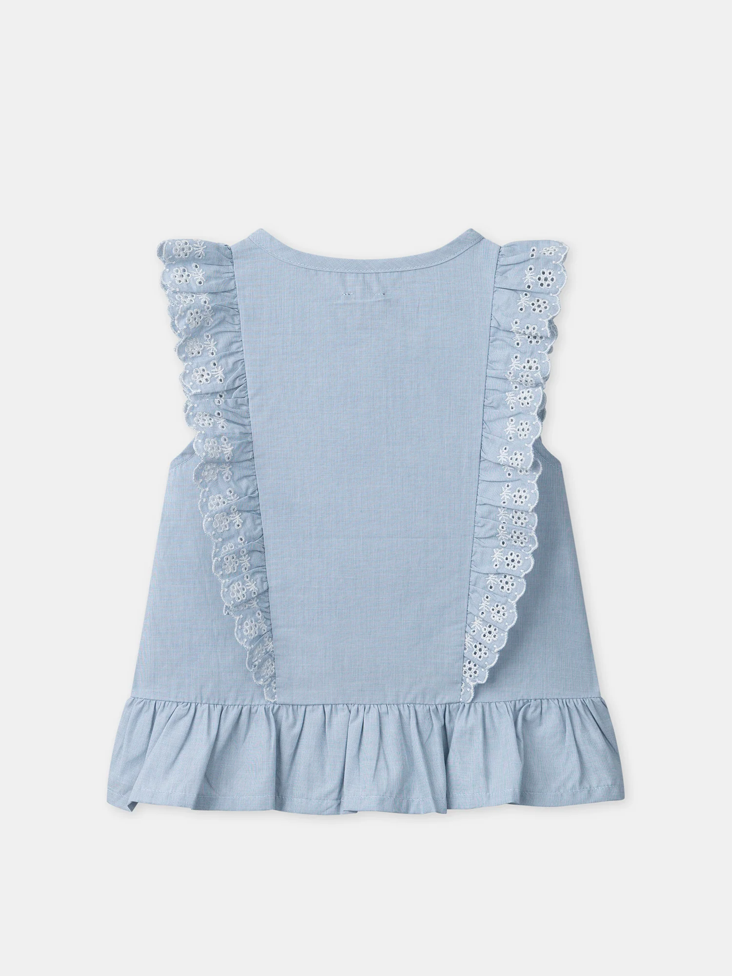 Blouse bleue à volants Fille - Image 7