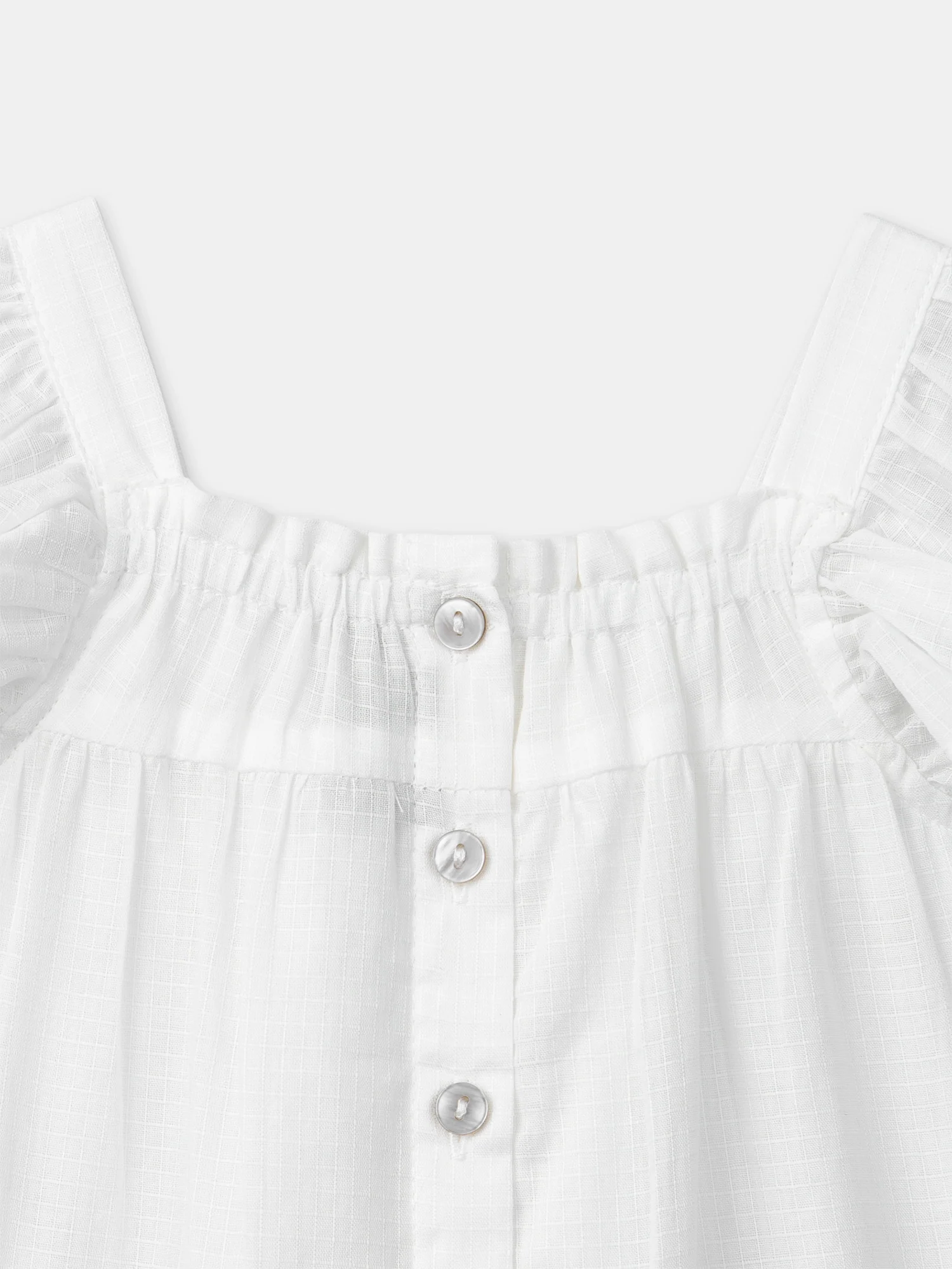 Blouse écrue à broderies fleurs Bébé Fille - Image 3