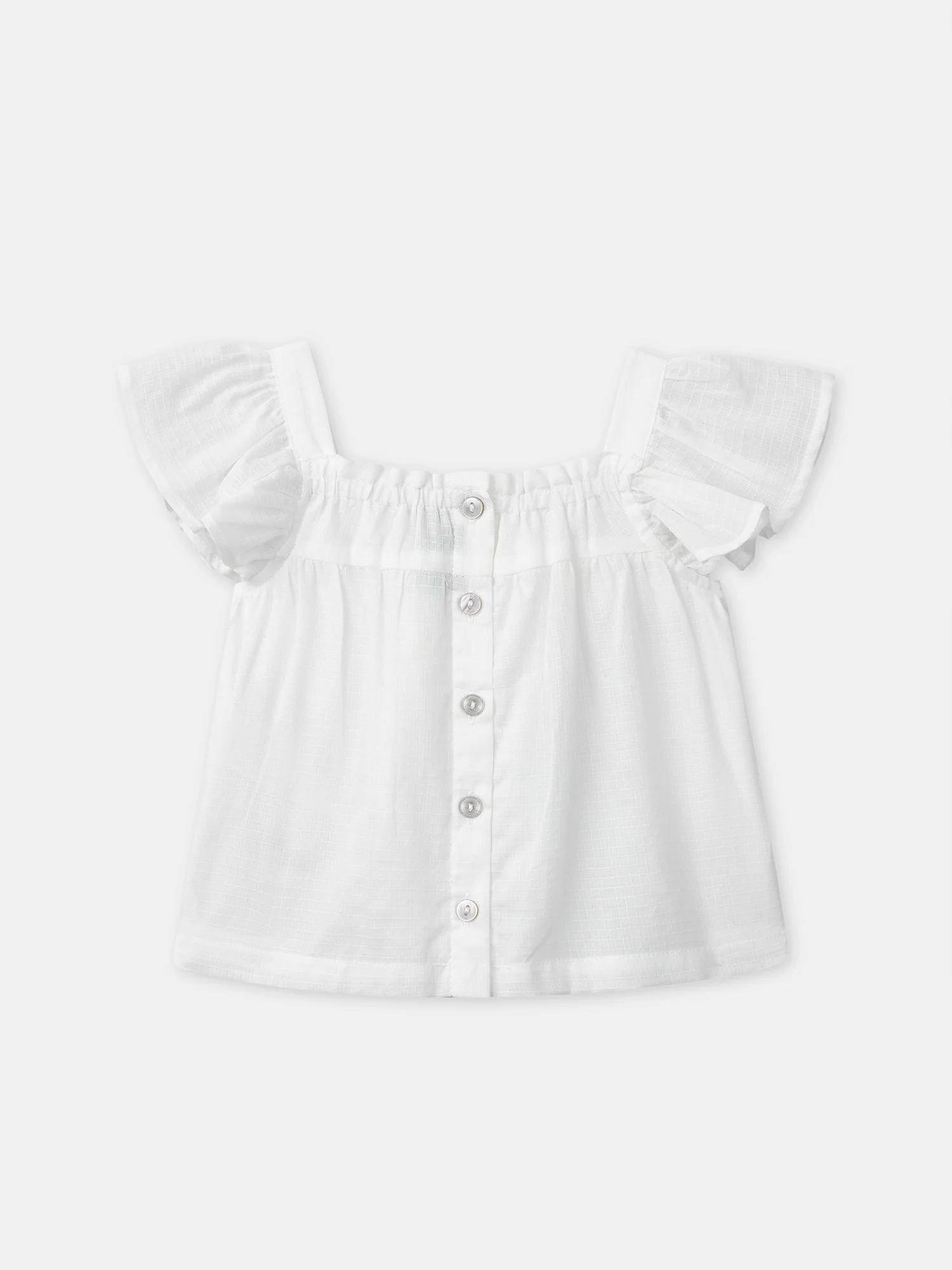 Blouse écrue à broderies fleurs Bébé Fille - Image 4