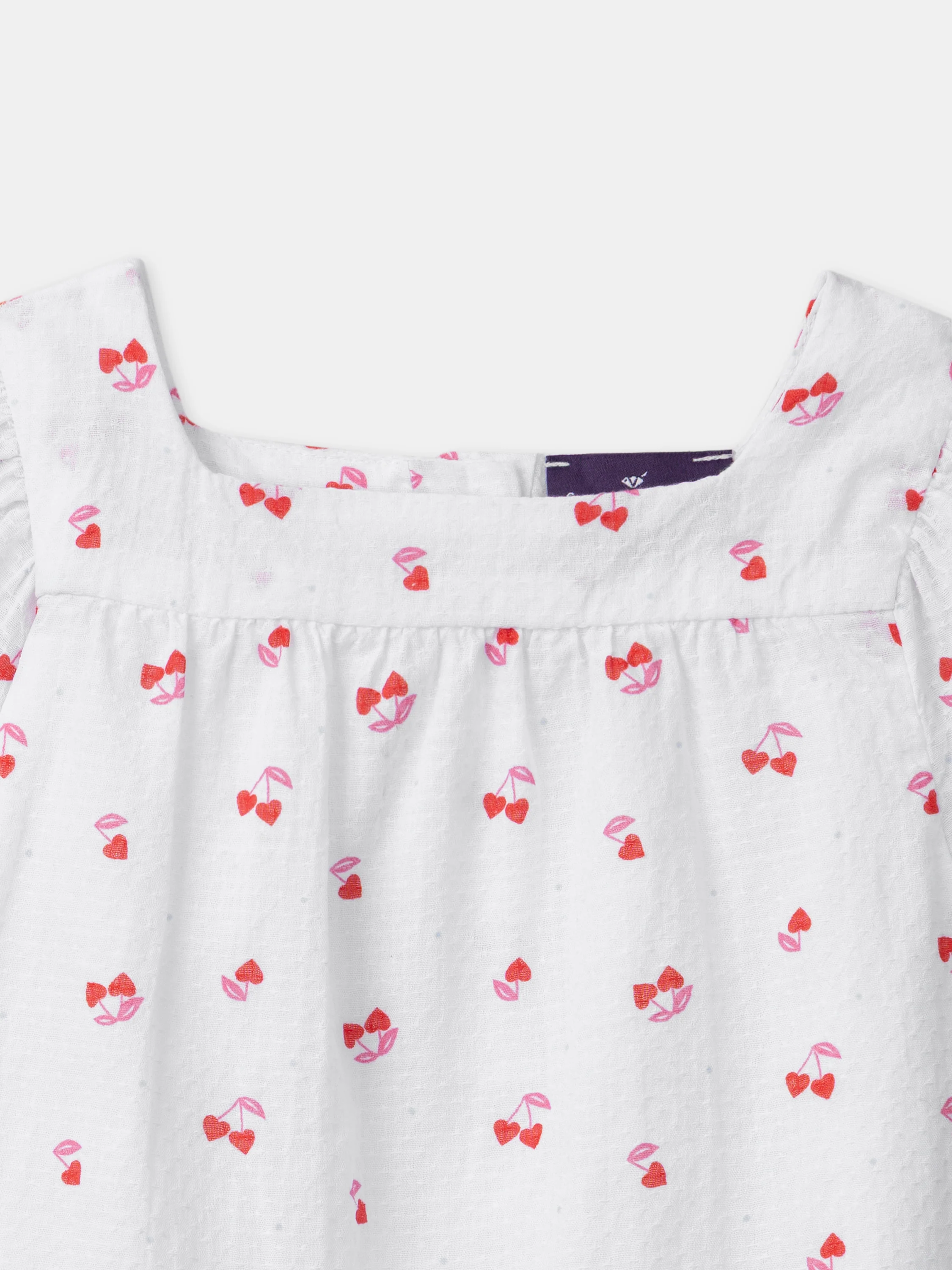 Blouse manches courtes cerises coeurs - Image 2
