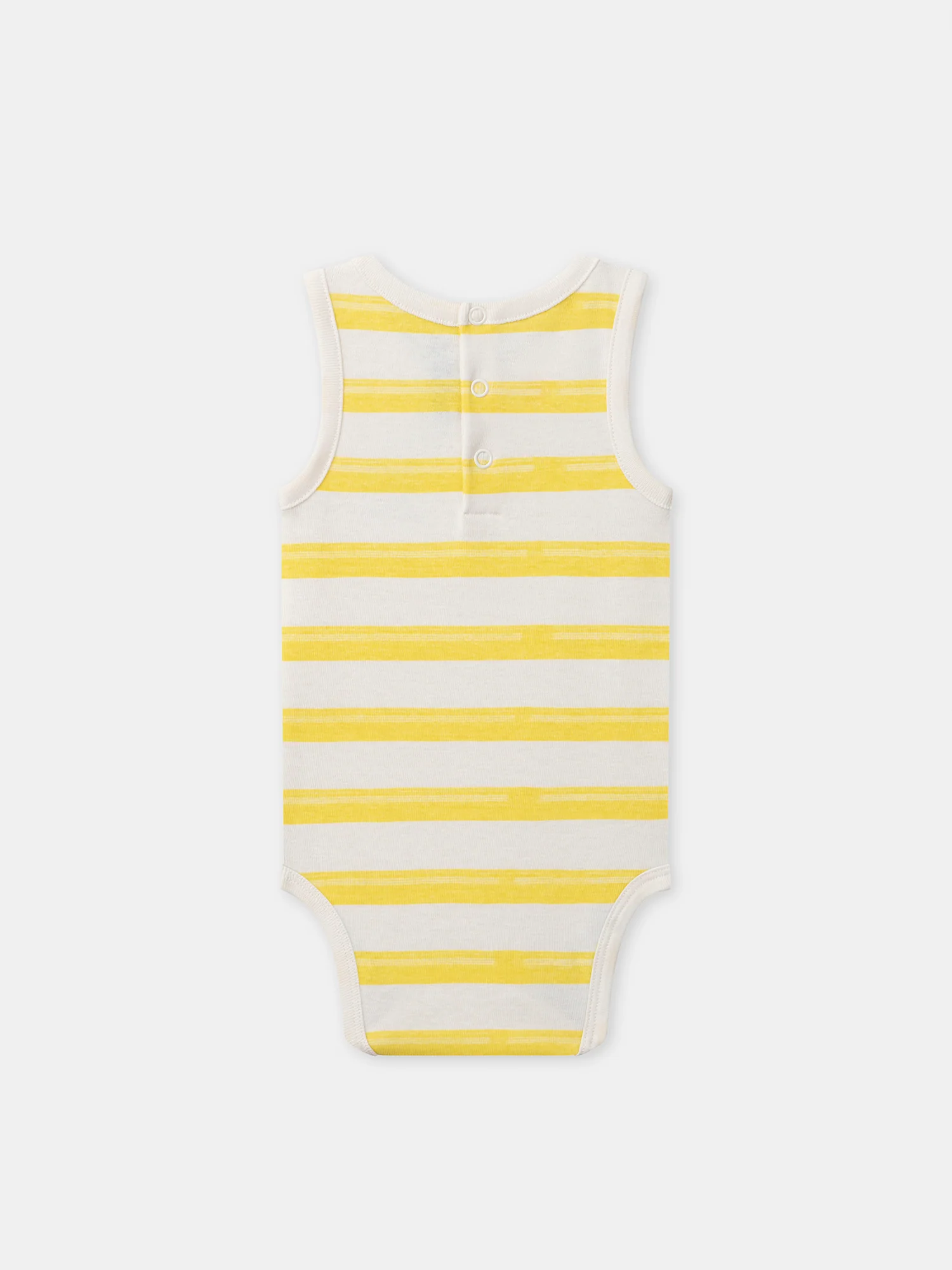 Body à rayures jaunes sans manches Bébé Garçon - Image 4