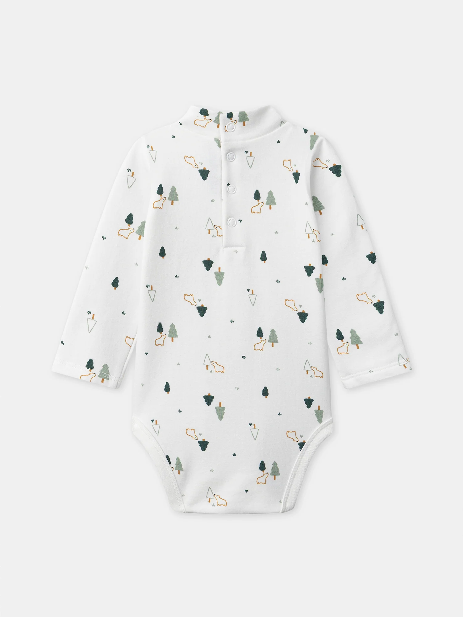 Body blanc imprimé sapin et animaux à col Bébé Garçon - Image 7