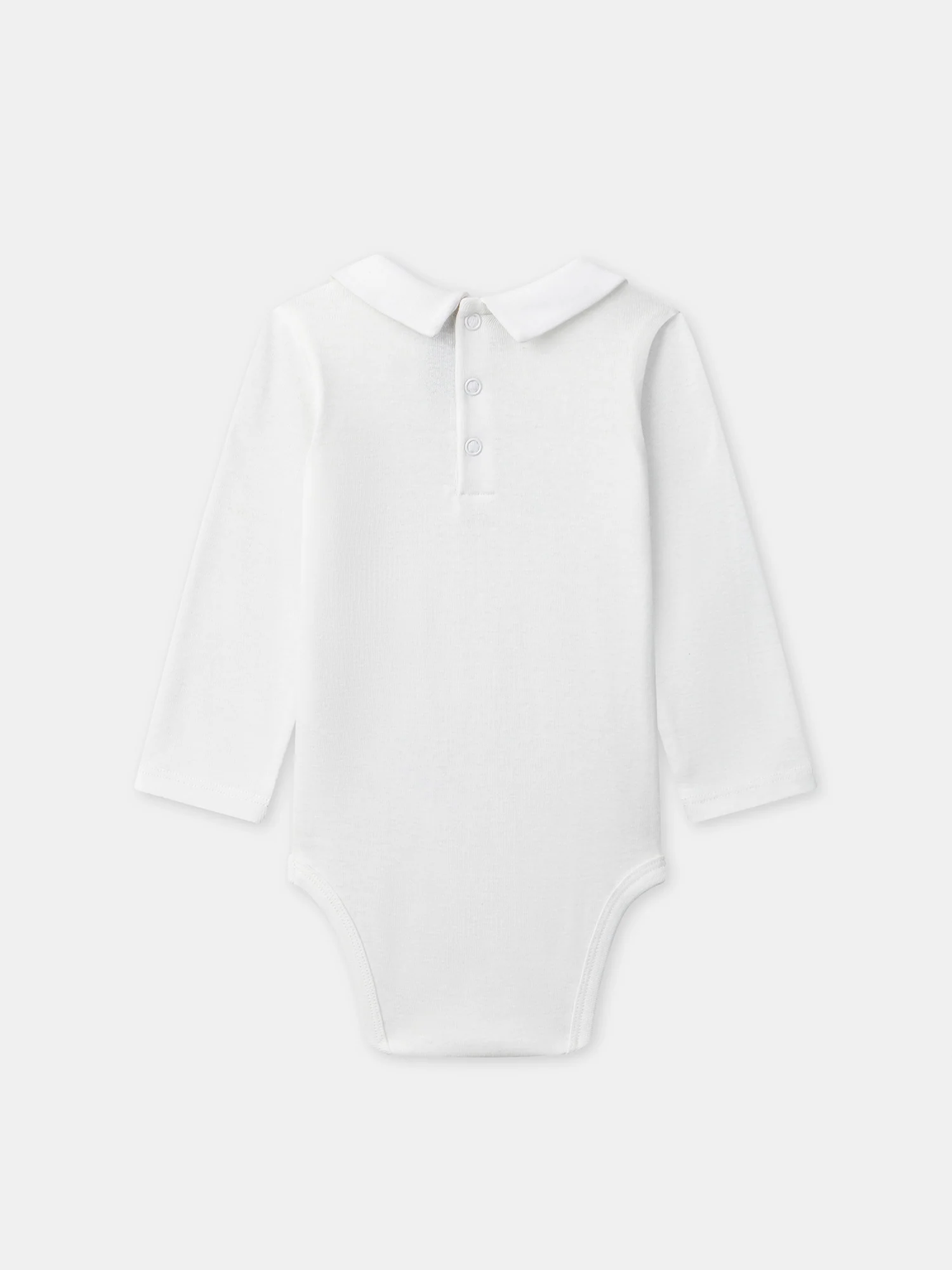 Body écru à col et manches longues Bébé Garçon - Image 4