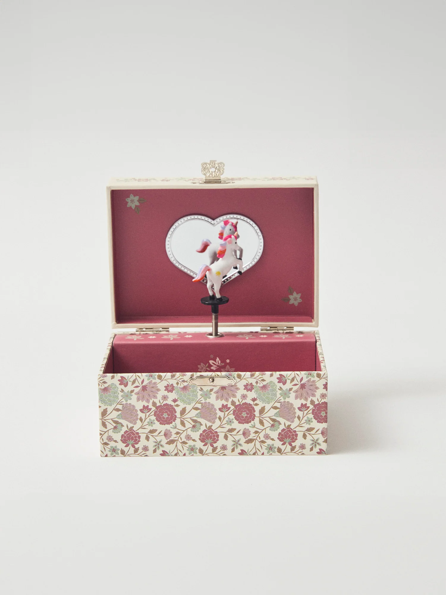 Boîte à musique licorne et imprimé fleuri - Image 2