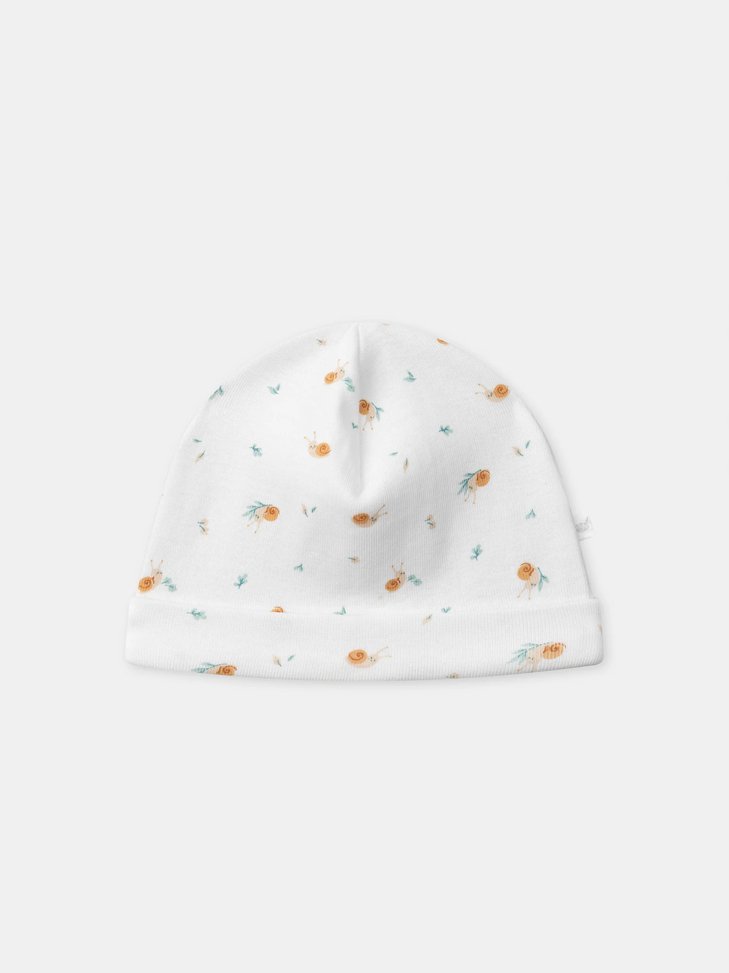 Lot de 2 bonnets écru uni ou imprimé escargot Naissance Mixte - Image 4