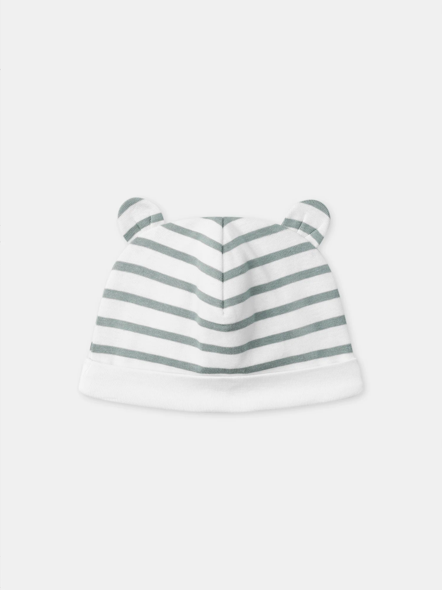 Bonnet à rayures bleu grisées Naissance Garçon