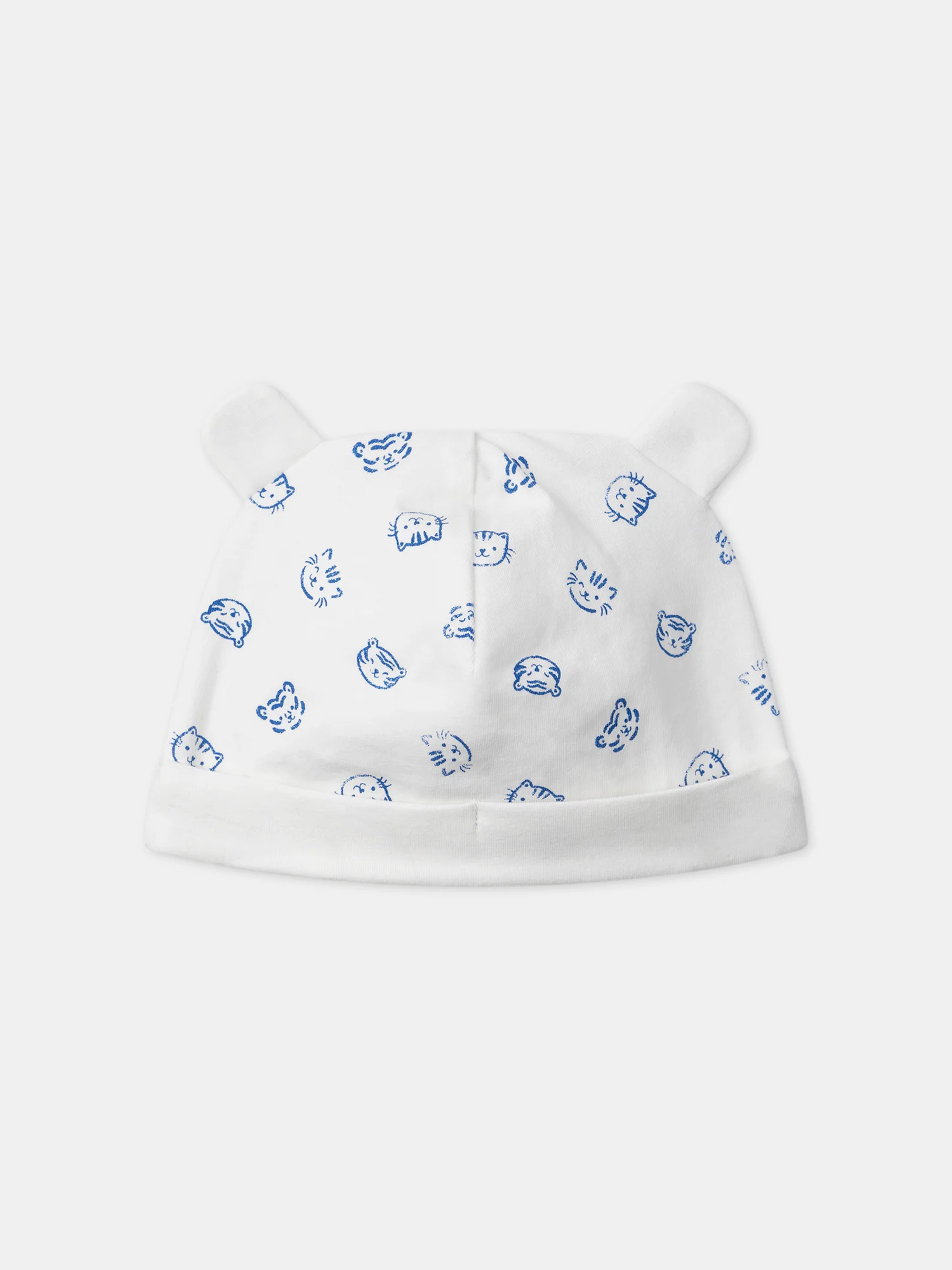 Bonnet jersey écru imprimé fleur - Image 3