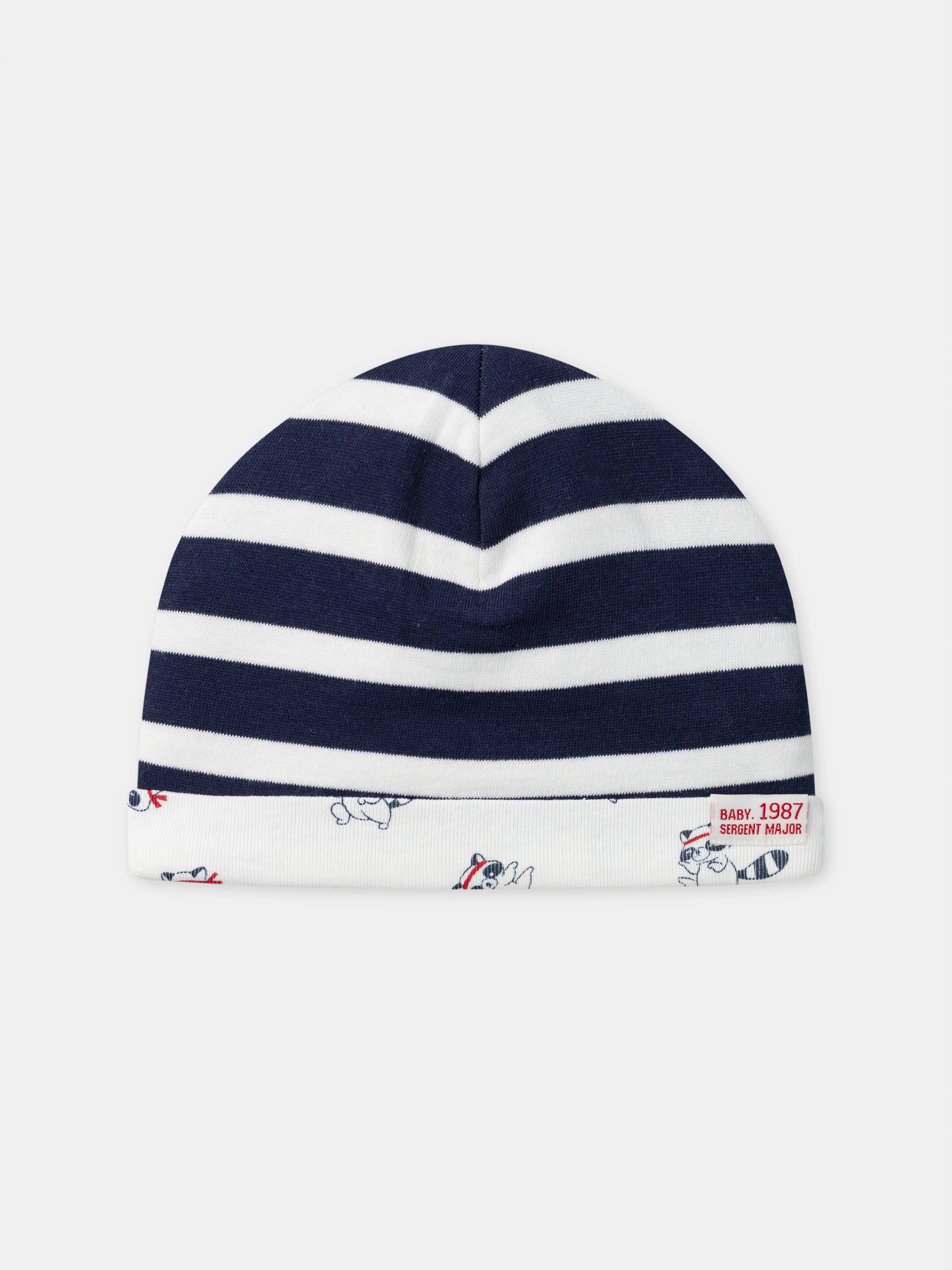 Bonnet réversible à rayures ou imprimé raton laveur Bébé Garçon - Image 3
