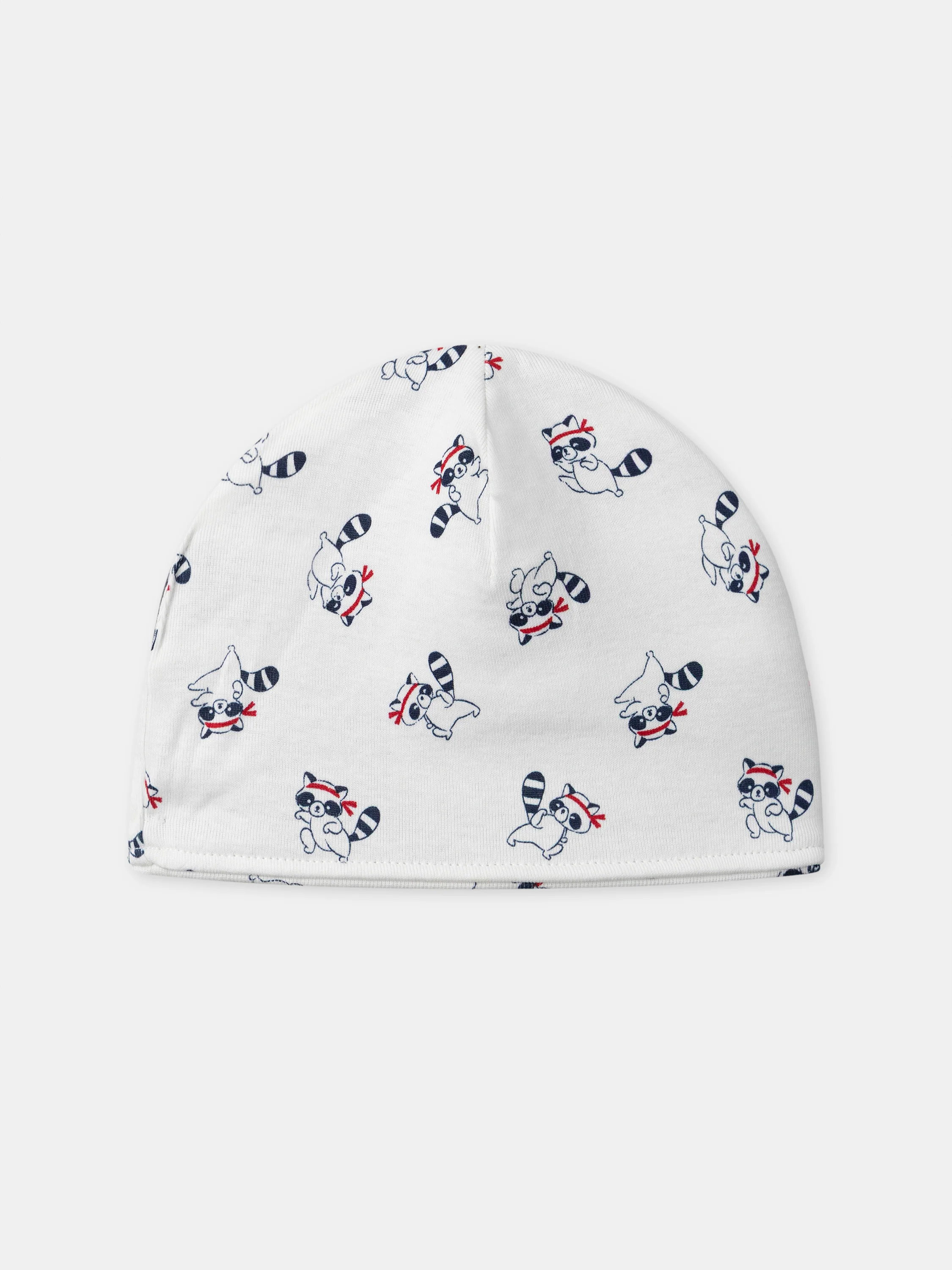 Bonnet réversible à rayures ou imprimé raton laveur Bébé Garçon - Image 4