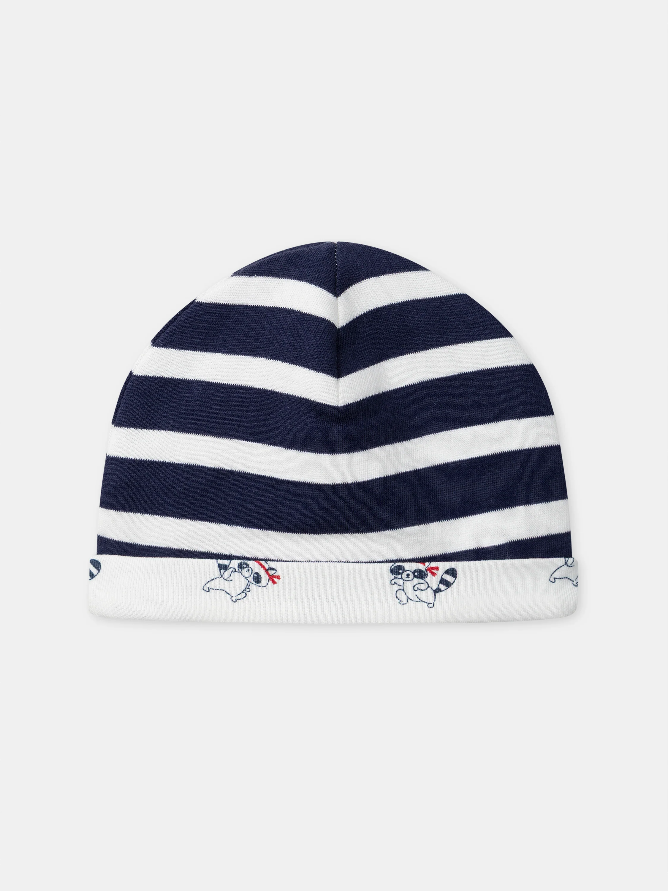 Bonnet réversible à rayures ou imprimé raton laveur Bébé Garçon - Image 6