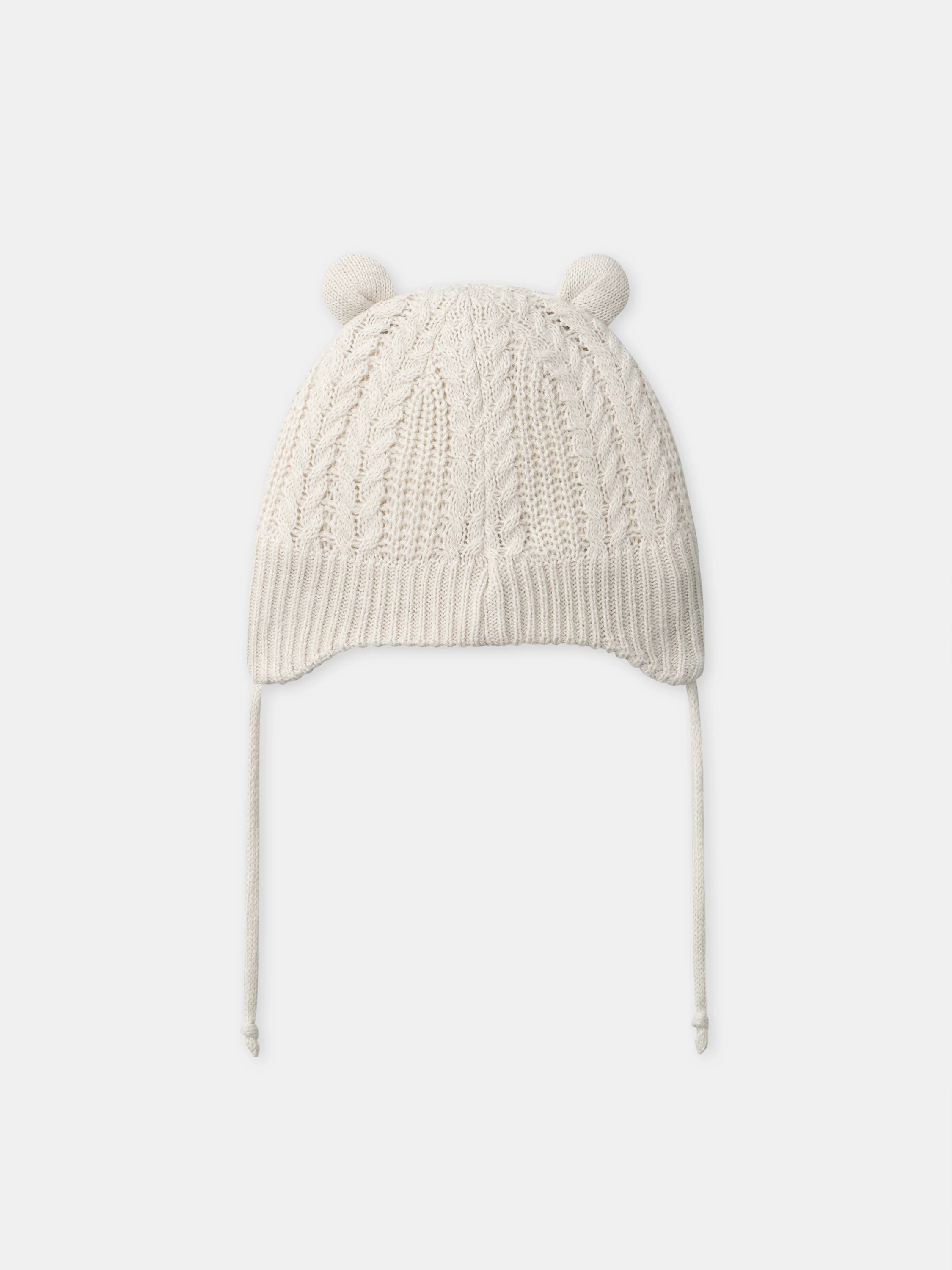 Bonnet cache oreilles en maille tressé Bébé Garçon - Image 3