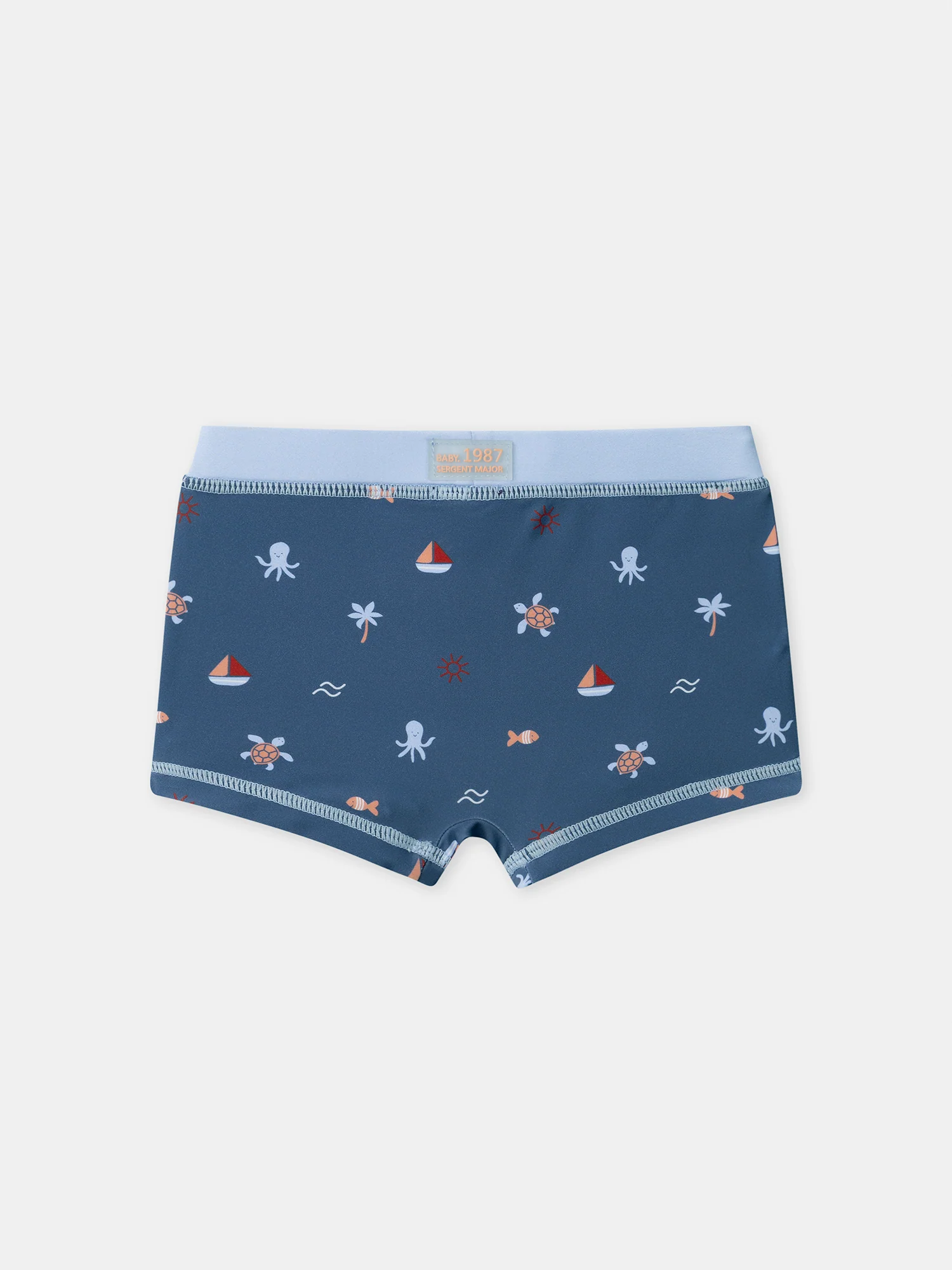 Boxer de bain bleu imprimé aquatique Bébé Garçon - Image 7