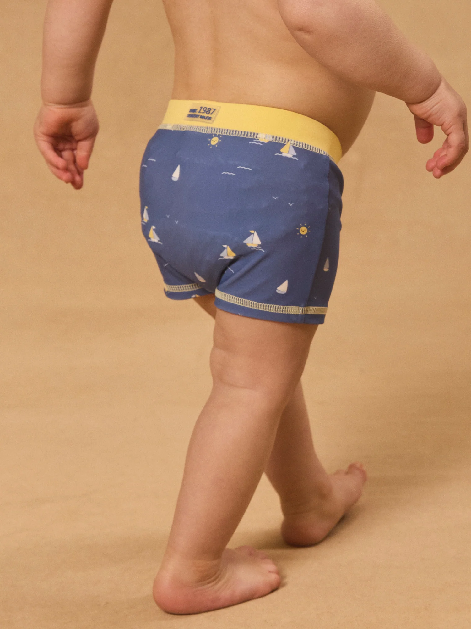 Boxer de bain imprimé voilier - Image 3
