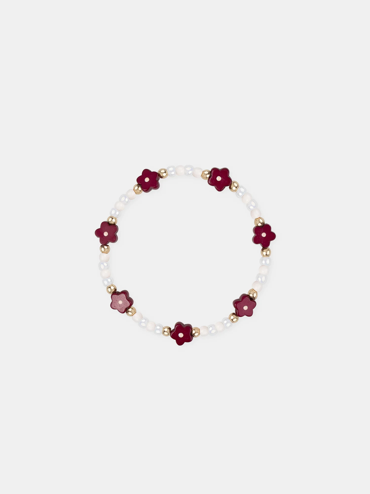 Bracelet perles fleurs Fille