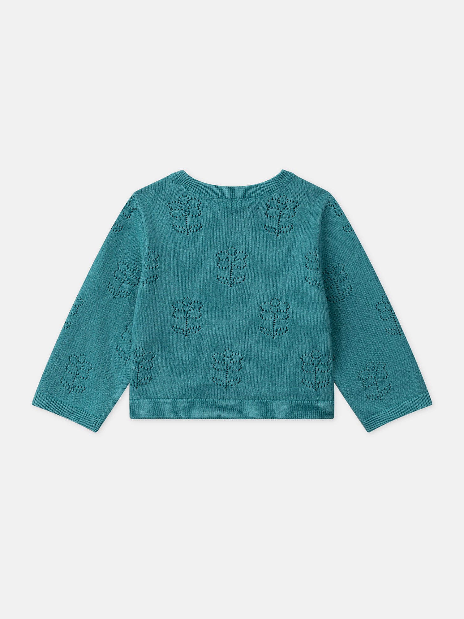 Cardigan ajouré fleurs - Image 3