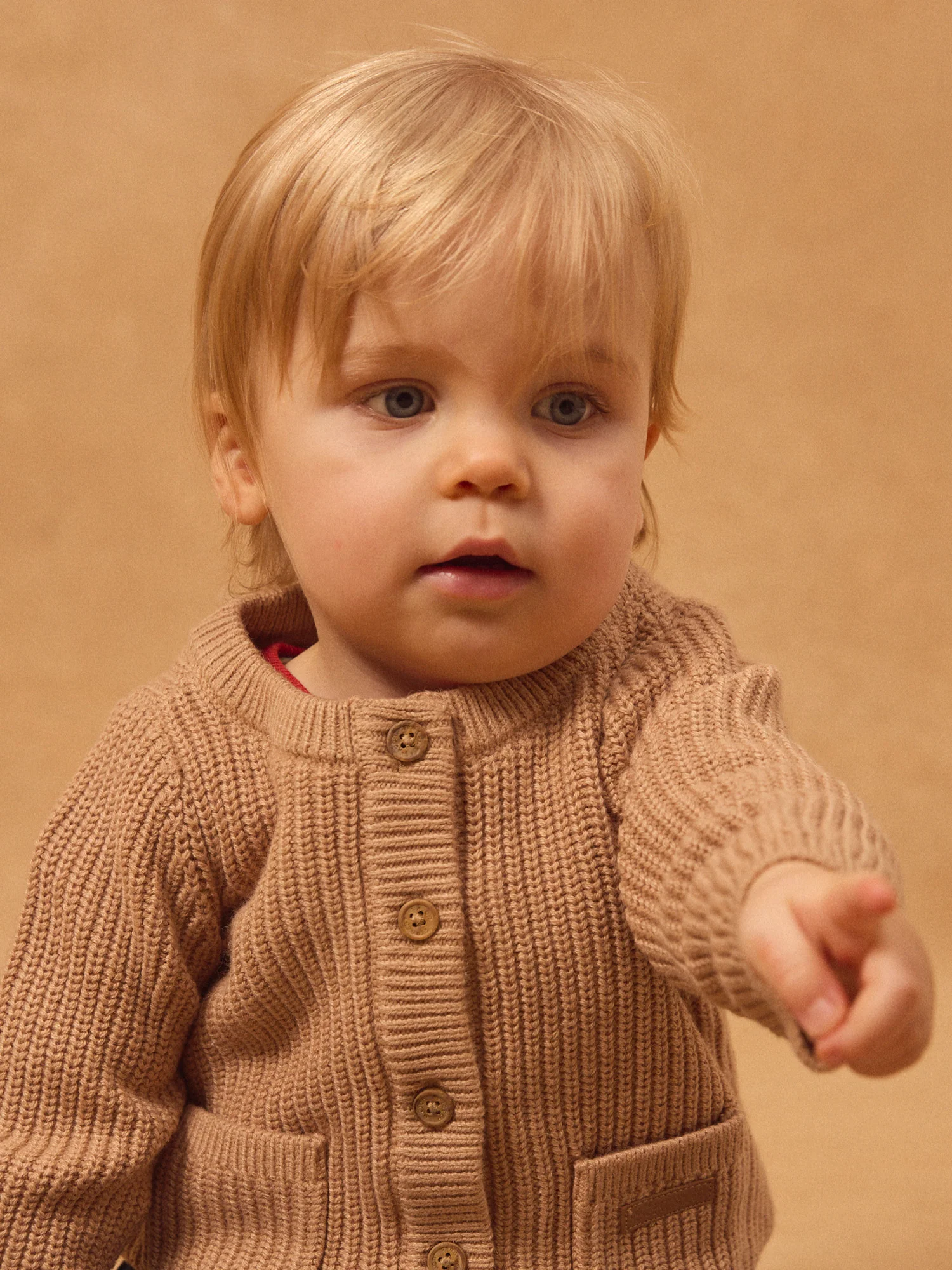 Cardigan beige Bébé Mixte - Image 3