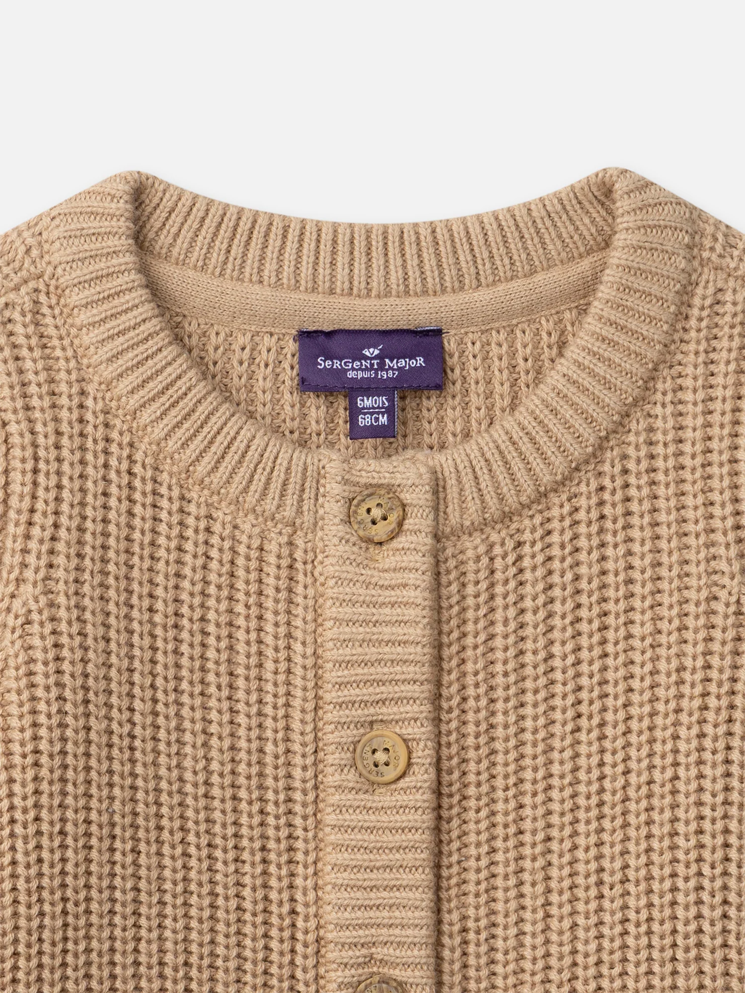 Cardigan beige Bébé Mixte - Image 4