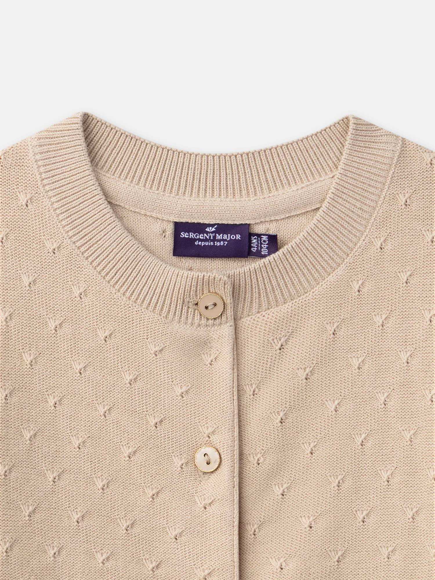 Gilet beige Fille - Image 5