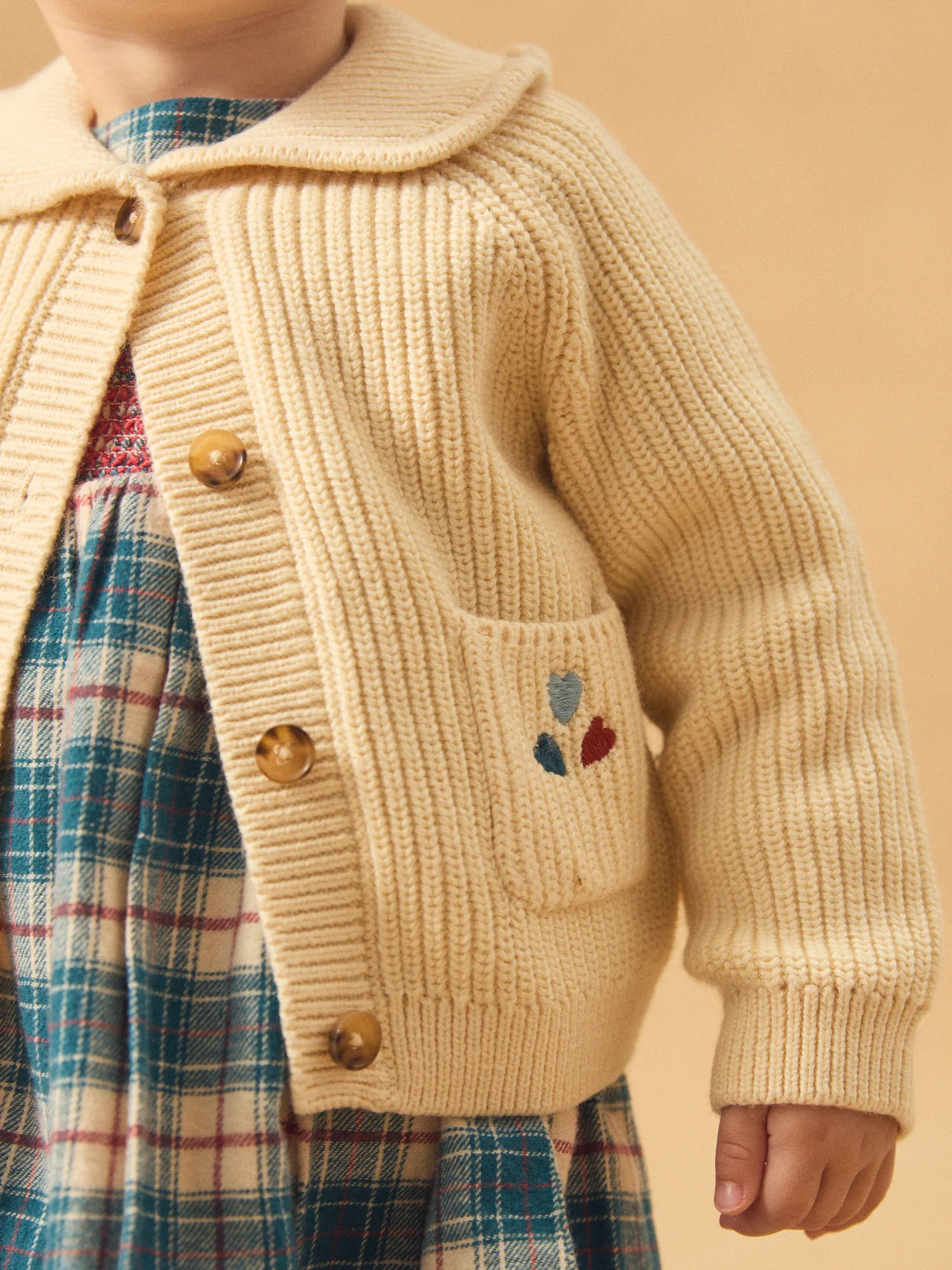 Cardigan écru à col Bébé Fille - Image 4