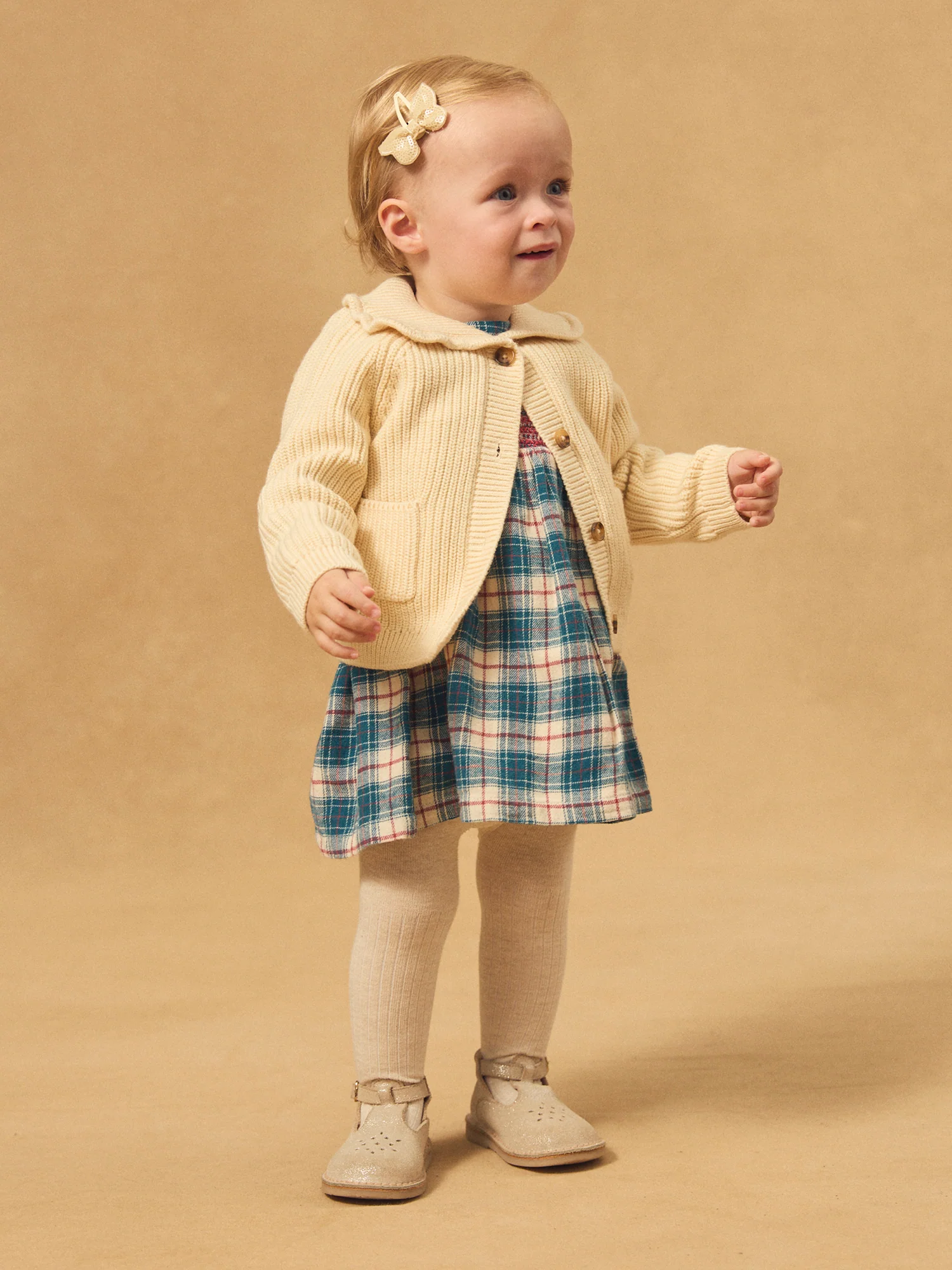 Cardigan écru à col Bébé Fille - Image 5