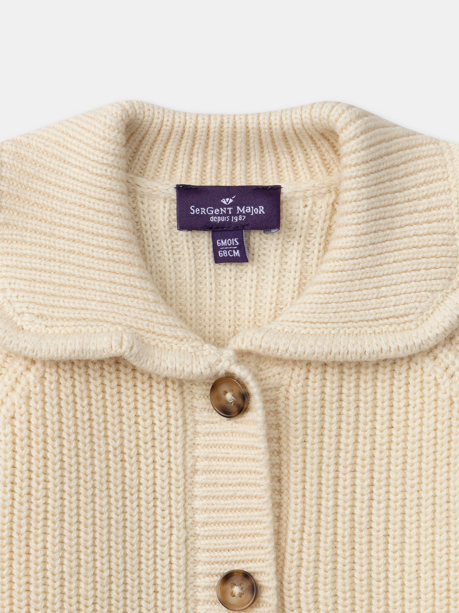 Cardigan écru à col Bébé Fille - Image 6