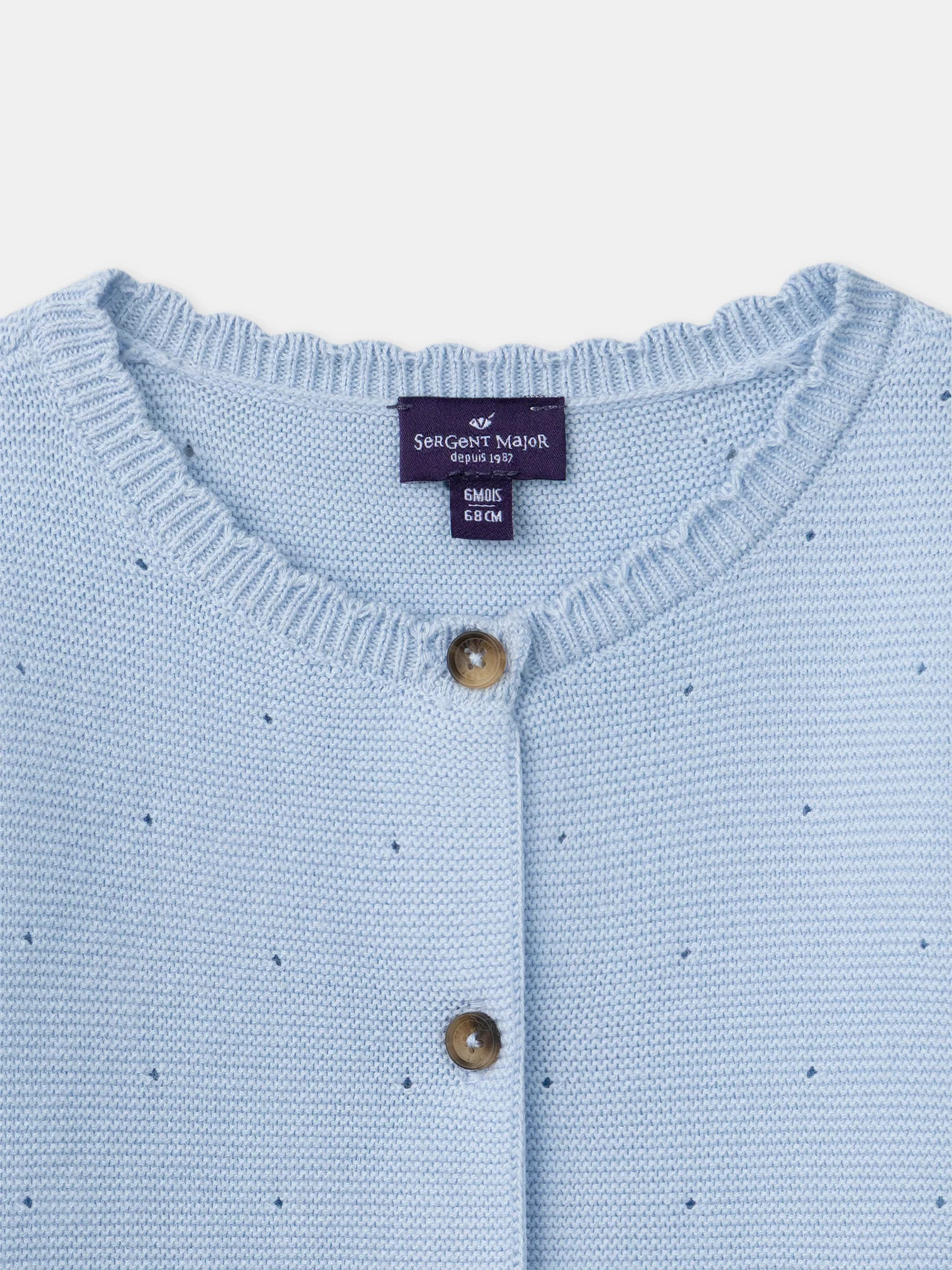 Cardigan bleu à noeuds Bébé Fille - Image 5