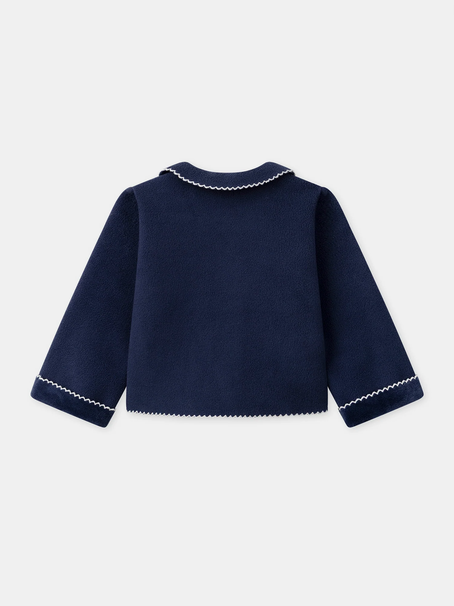 Cardigan bleu foncé à col claudine Bébé Fille - Image 8