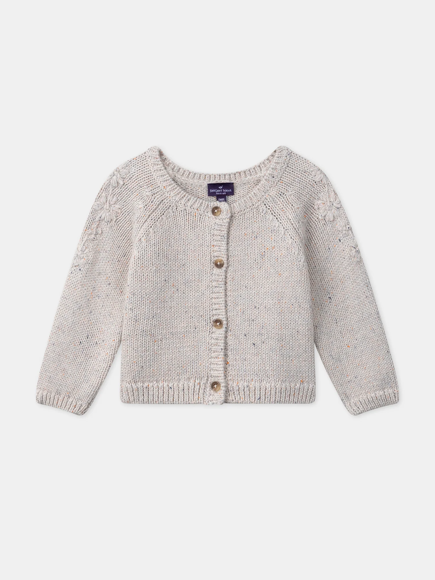 Cardigan chiné fleurs