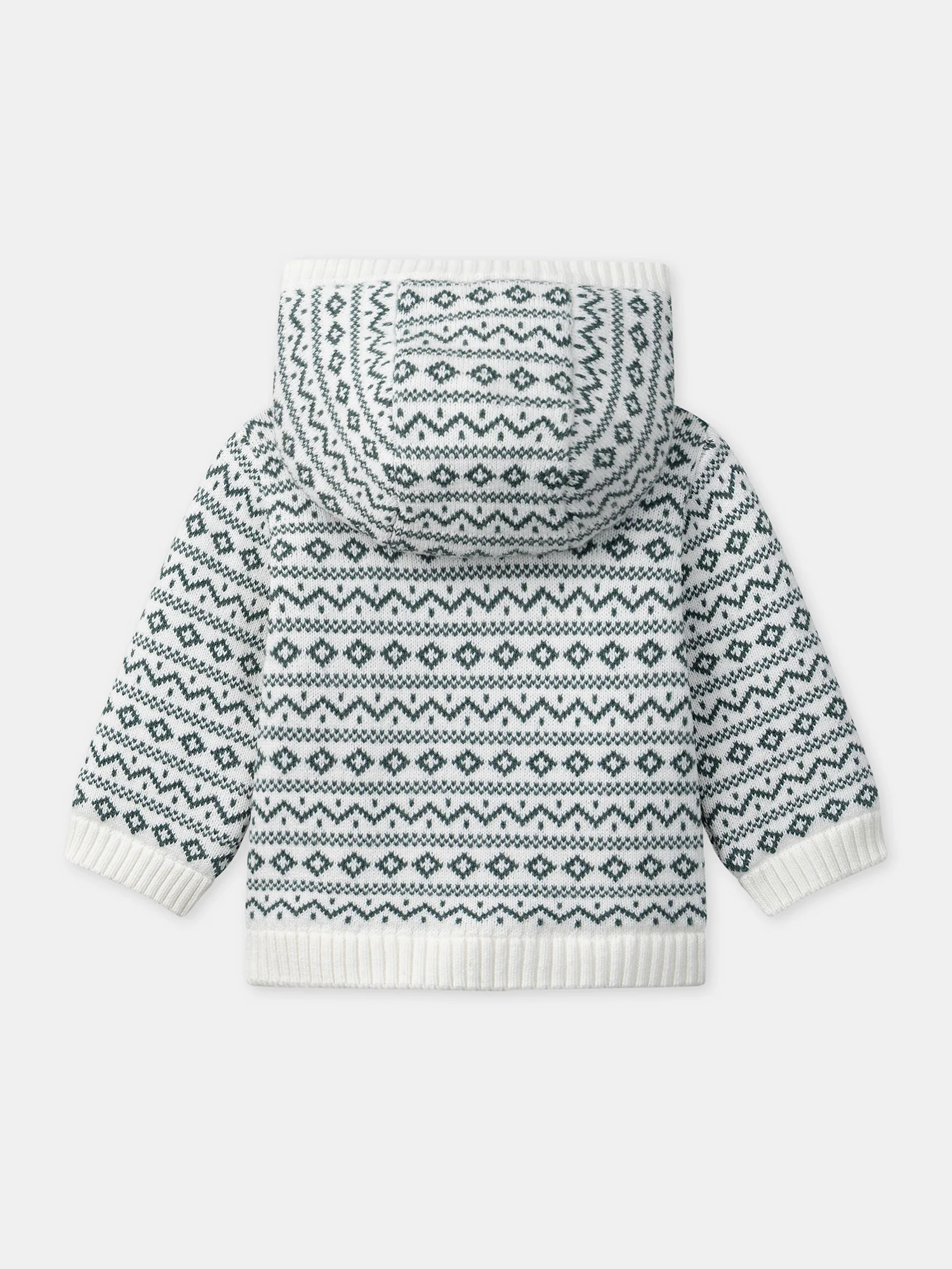 Cardigan à capuche fourré à motif jacquard Bébé Garçon - Image 7