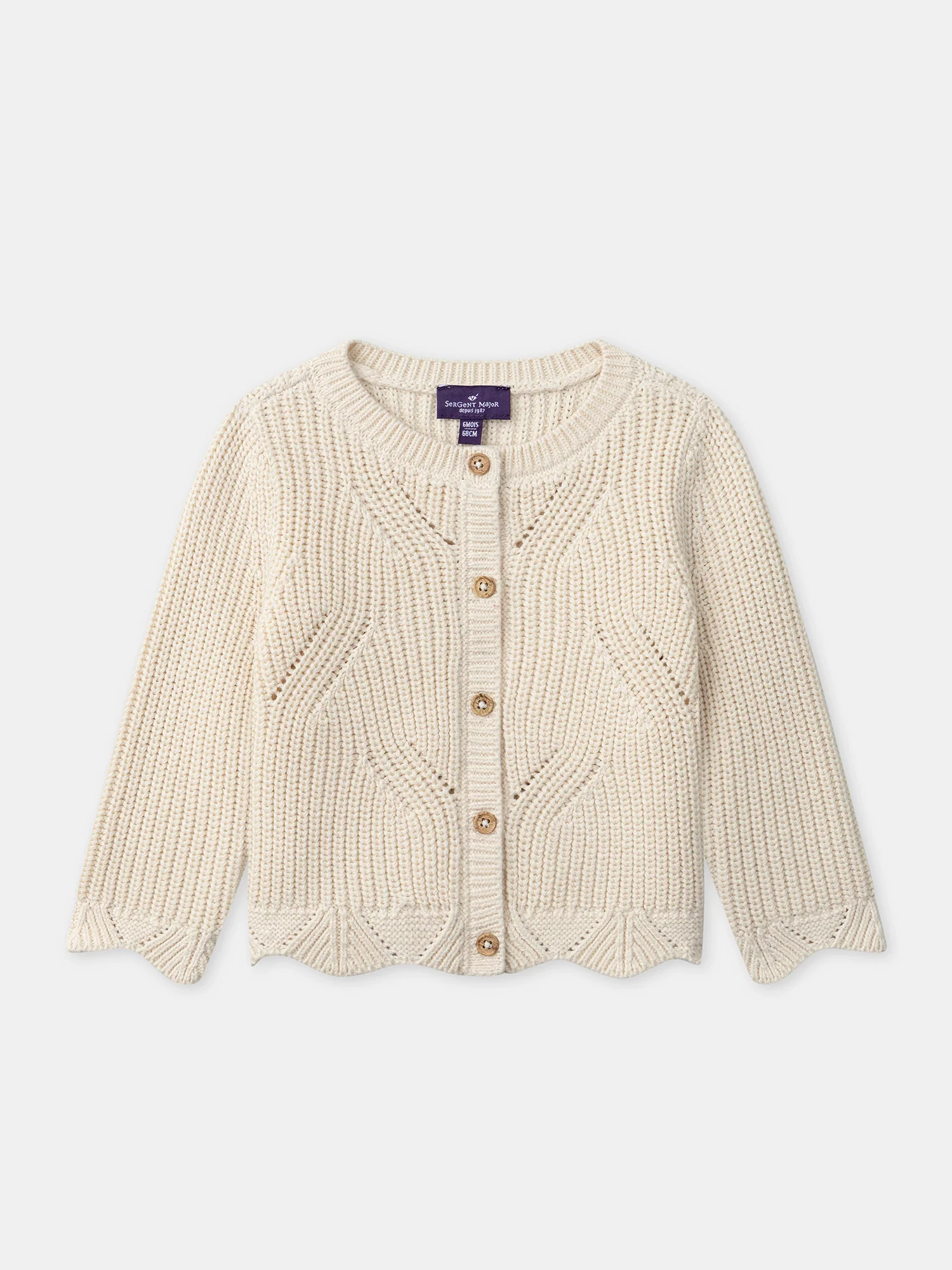 Cardigan beige Bébé Fille