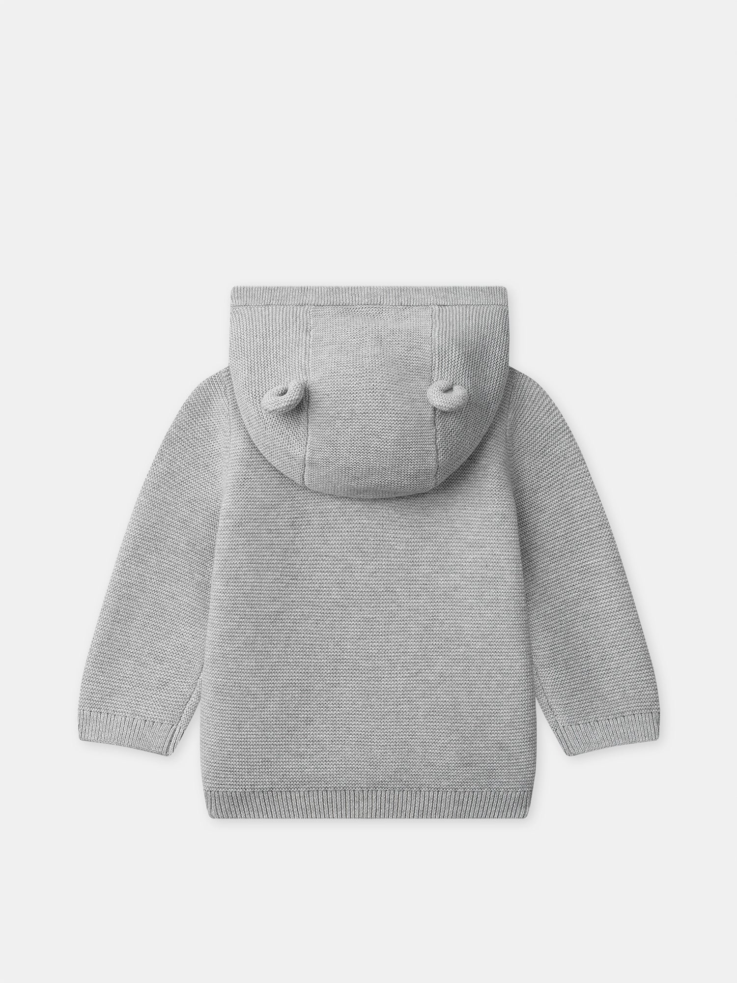 Gilet à capuche gris Bébé Garçon - Image 3