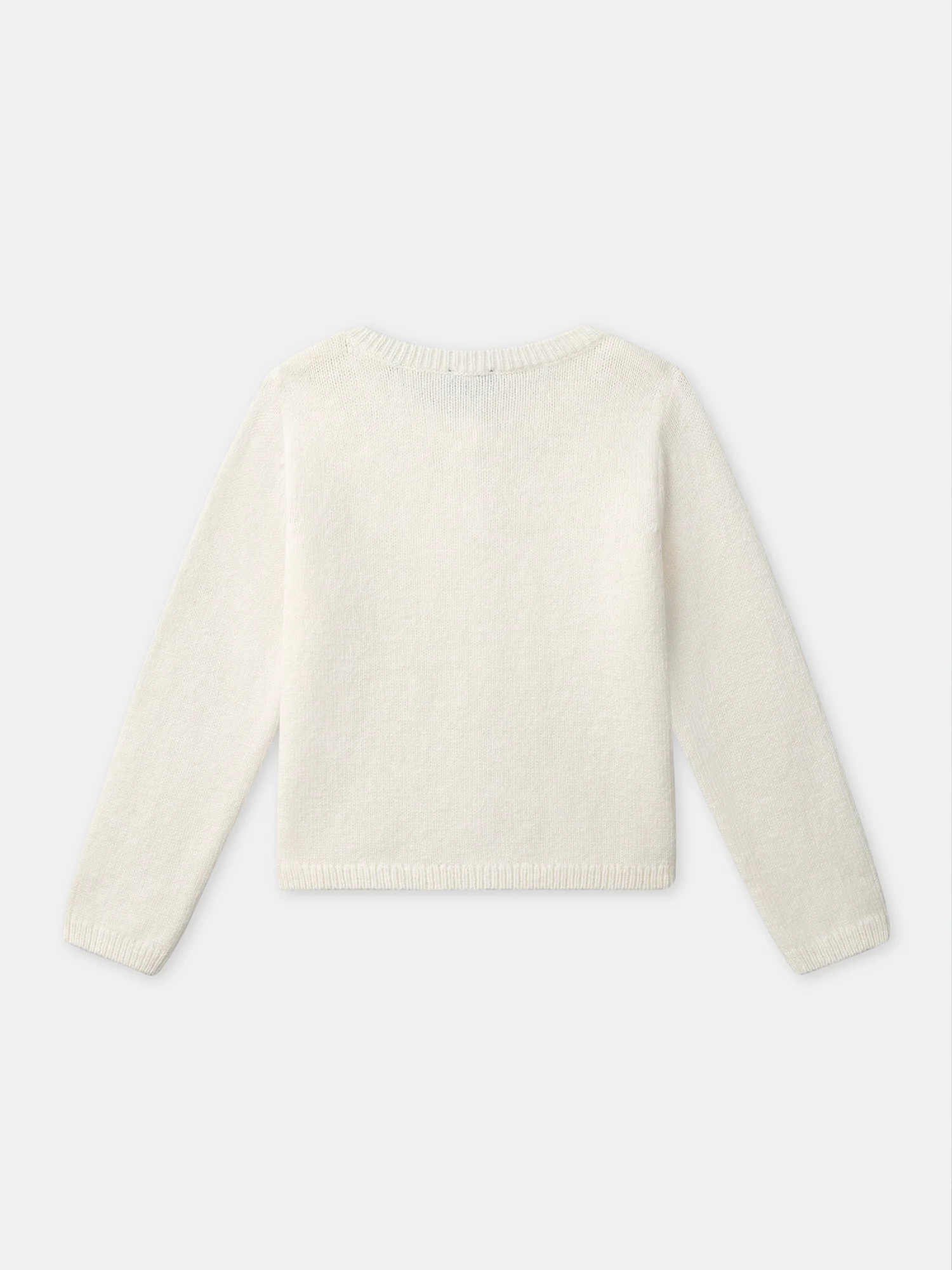 Gilet écru à broderie fleurs Fille - Image 6