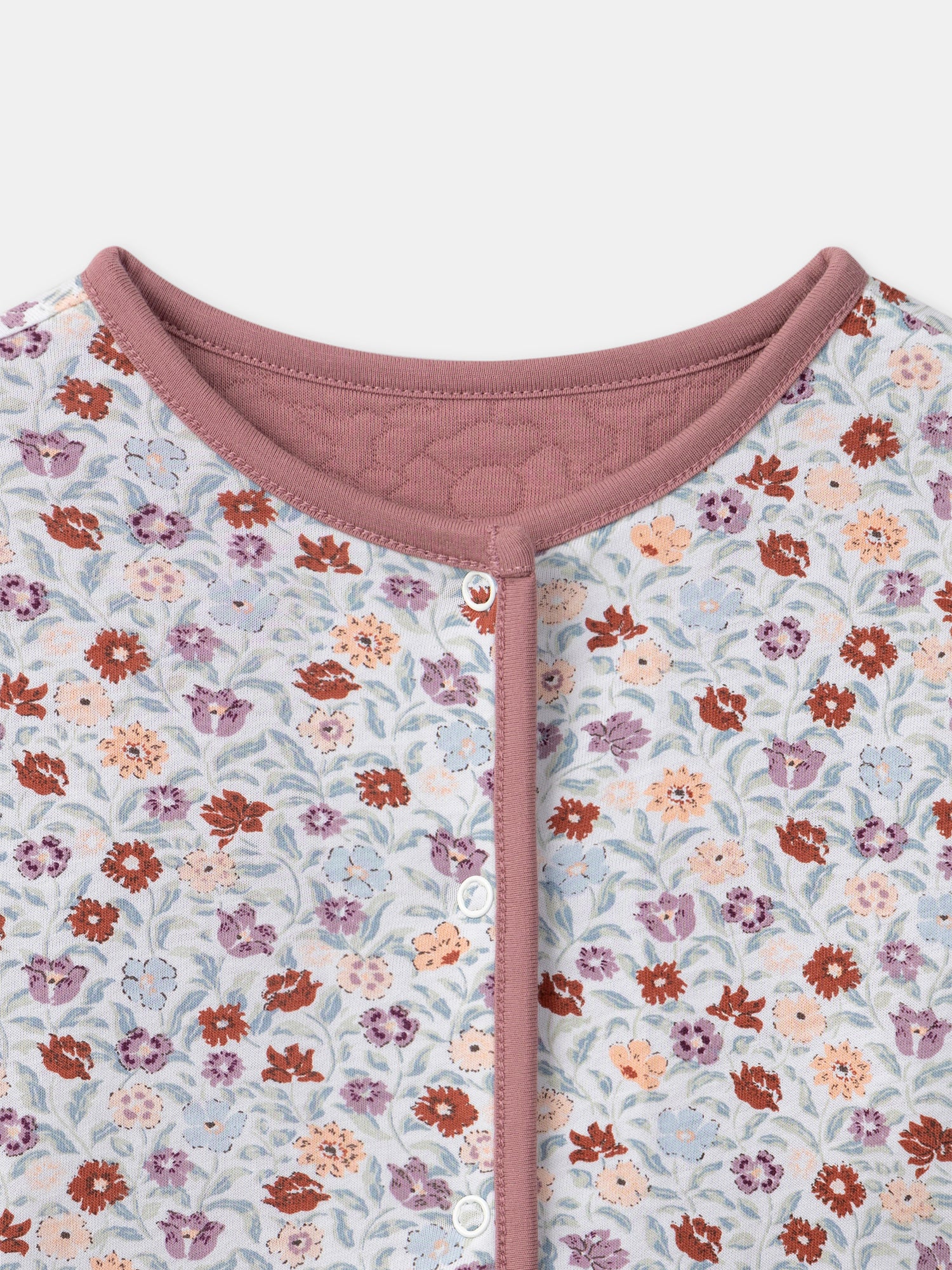 Cardigan réversible fleuri ou uni - Image 4