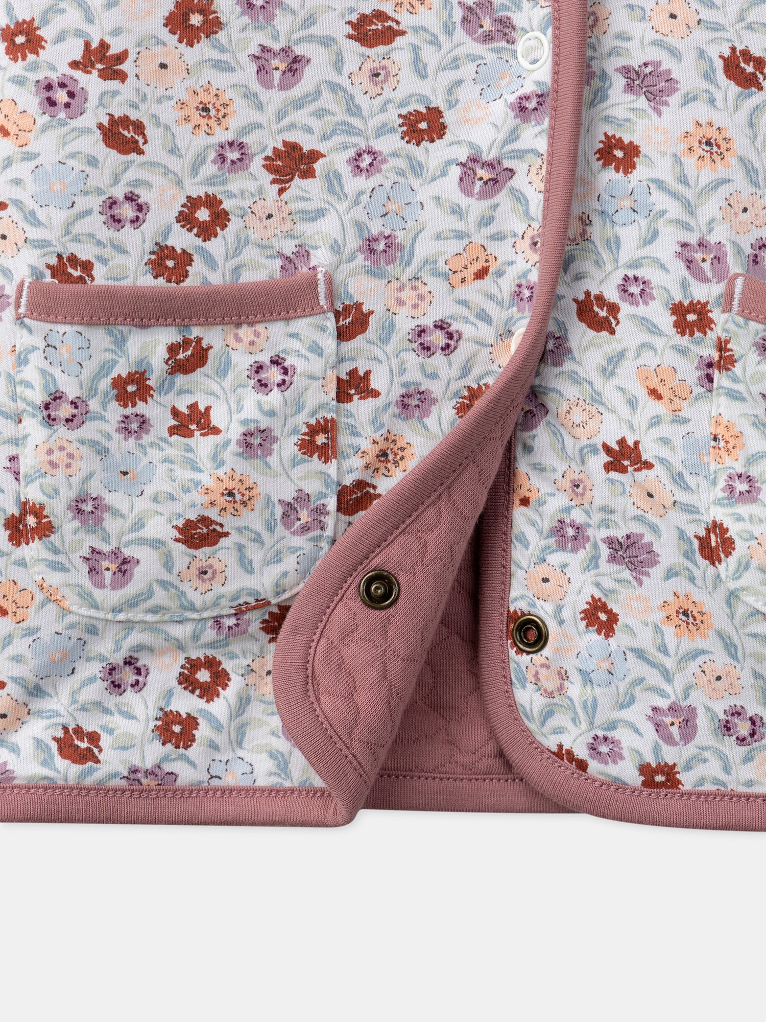 Cardigan réversible fleuri ou uni - Image 6