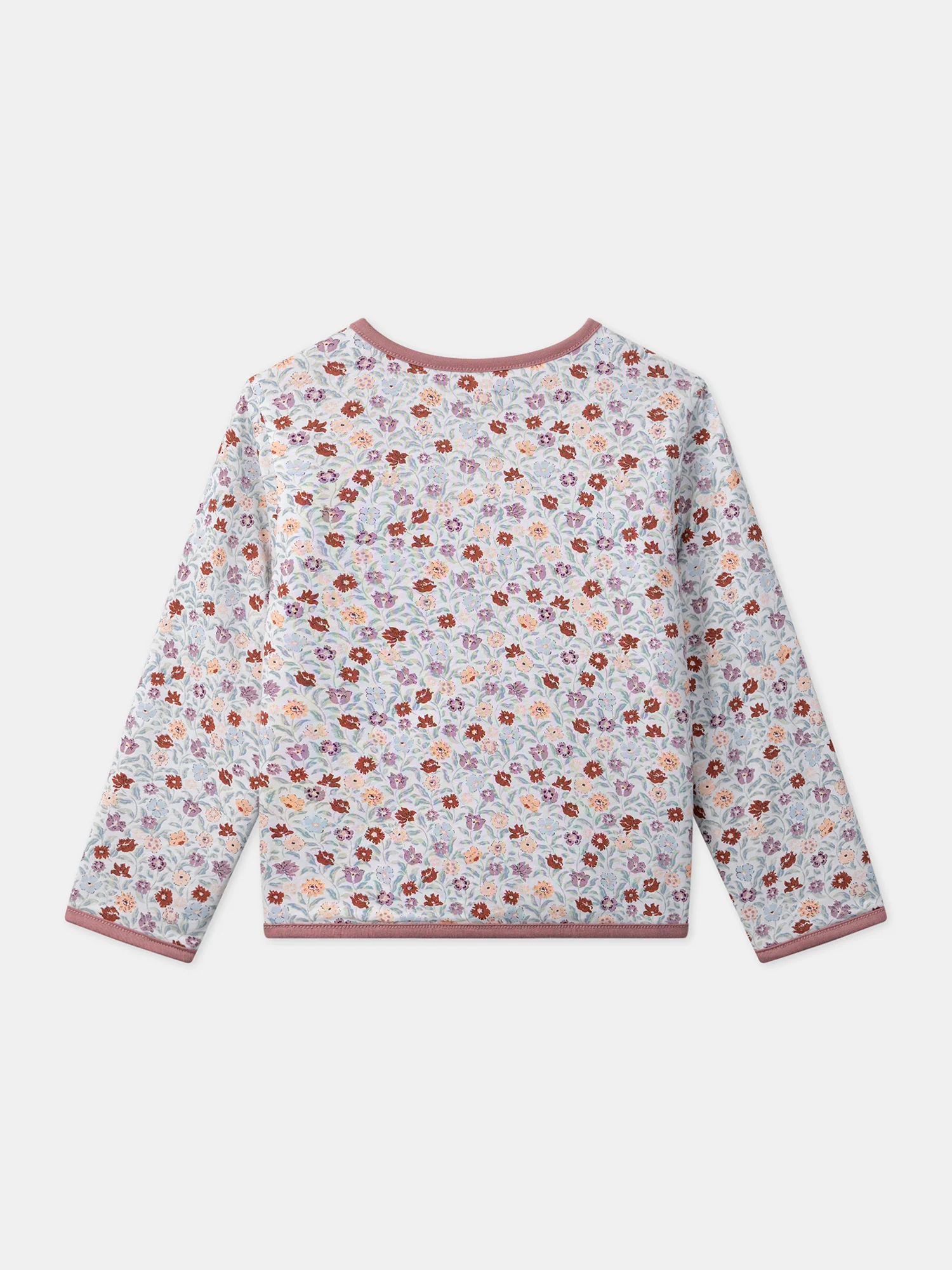 Cardigan réversible fleuri ou uni - Image 7