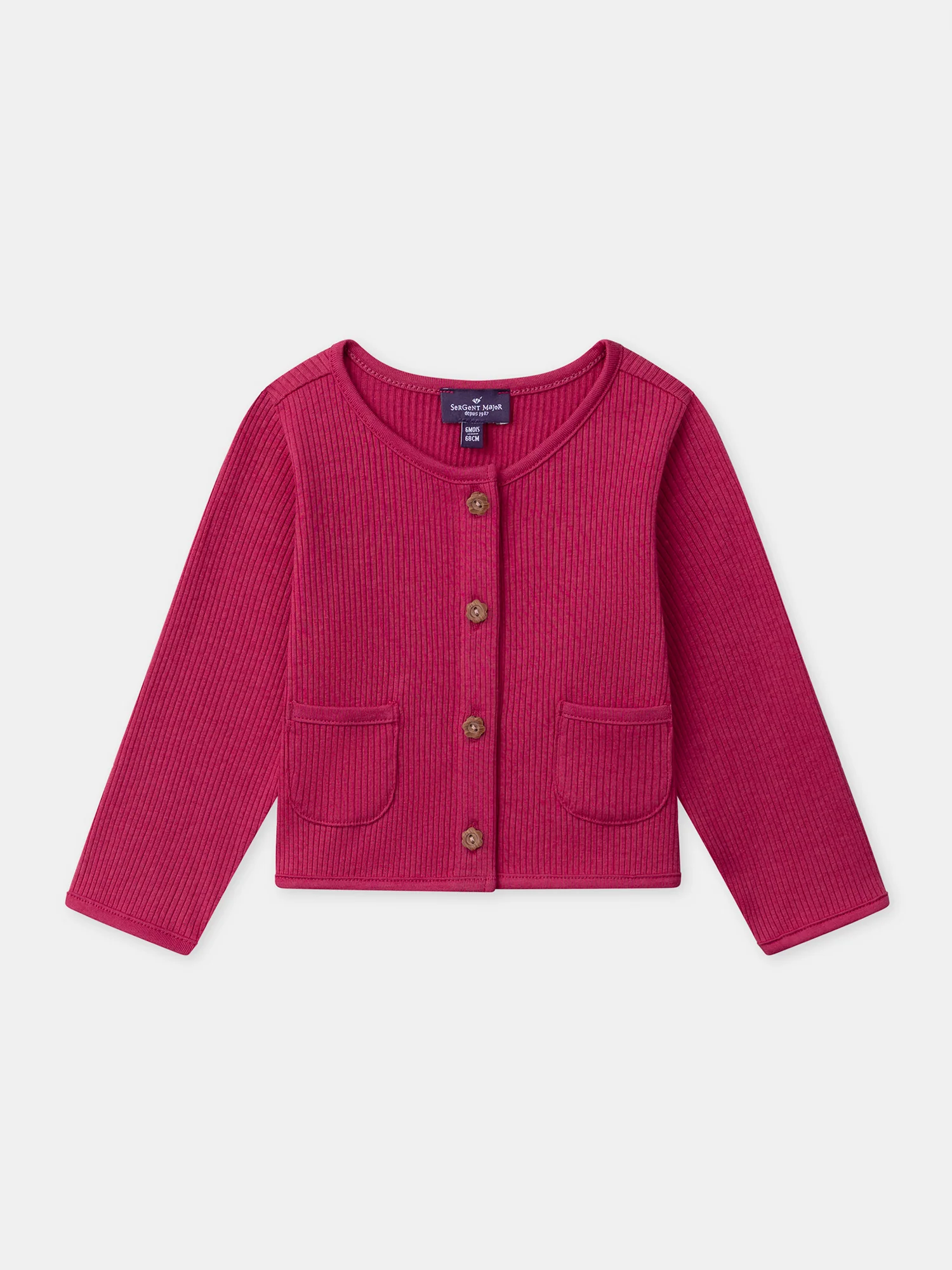 Cardigan rose fuchsia Bébé Fille