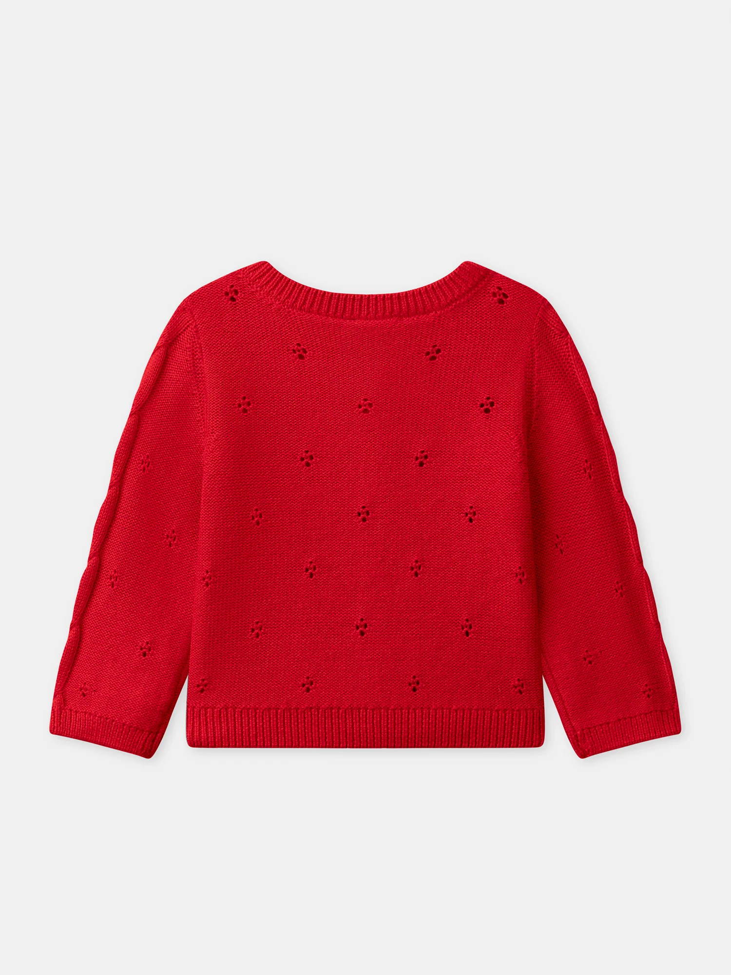 Cardigan rouge à broderies cœurs Bébé Fille - Image 6