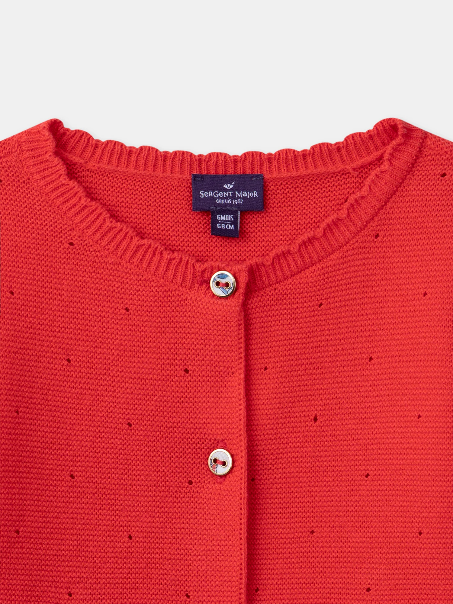 Cardigan rouge Ă nĆuds BĂ©bĂ© Fille - Image 5