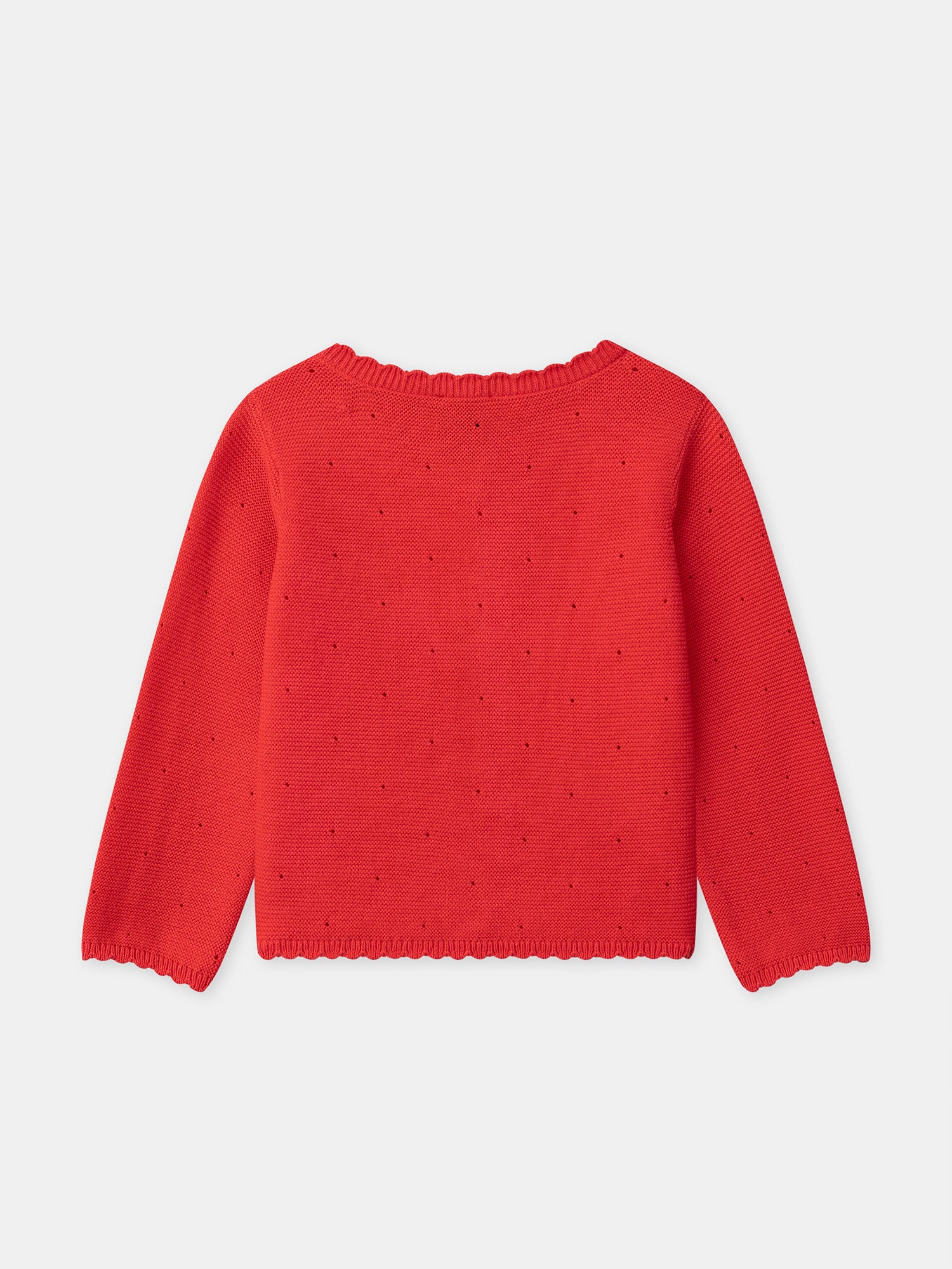 Cardigan rouge Ă nĆuds BĂ©bĂ© Fille - Image 7
